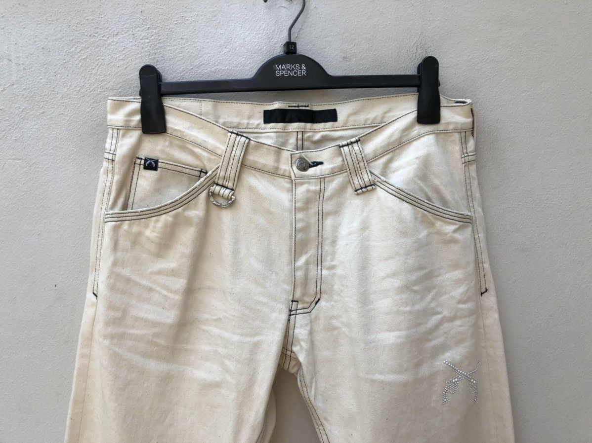 roarguns Roarguns Japan Distressed Selvedge Denim White Pant Size US 34 / EU 50 - 2 Thumbnail