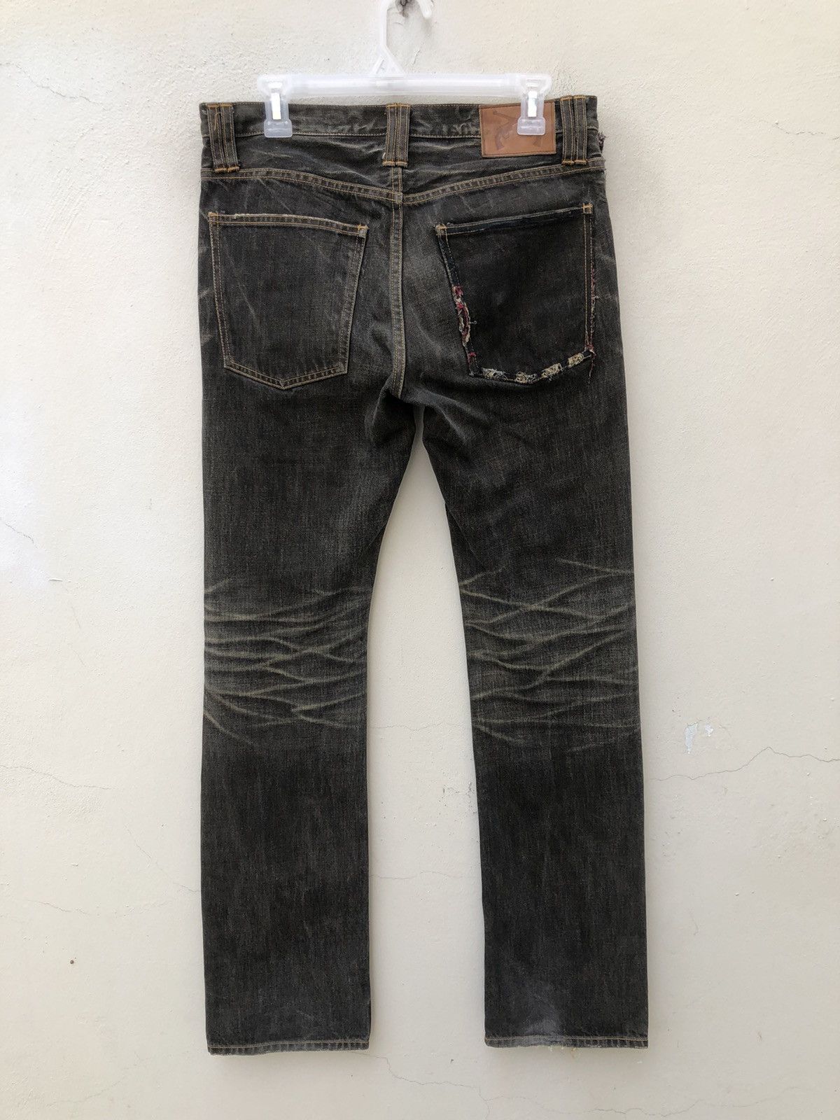 Japanese Brand × roarguns Vintage Roarguns Japan Distressed Ripped Fade Denim Jeans Size US 31 - 16 Thumbnail