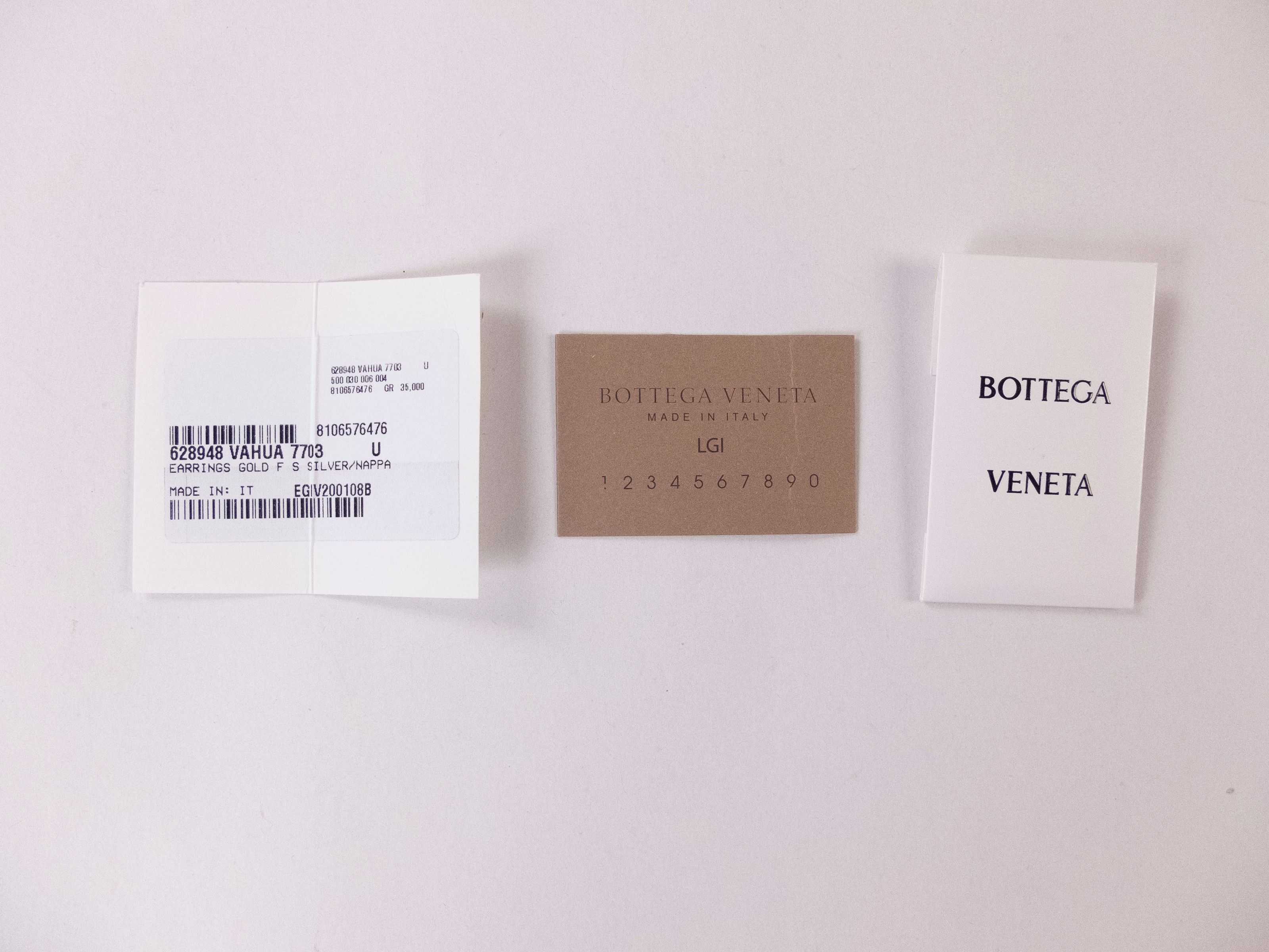 Bottega Veneta BOTTEGA VENETA Twist circle yellow leather silver earrings q Size ONE SIZE - 8 Thumbnail