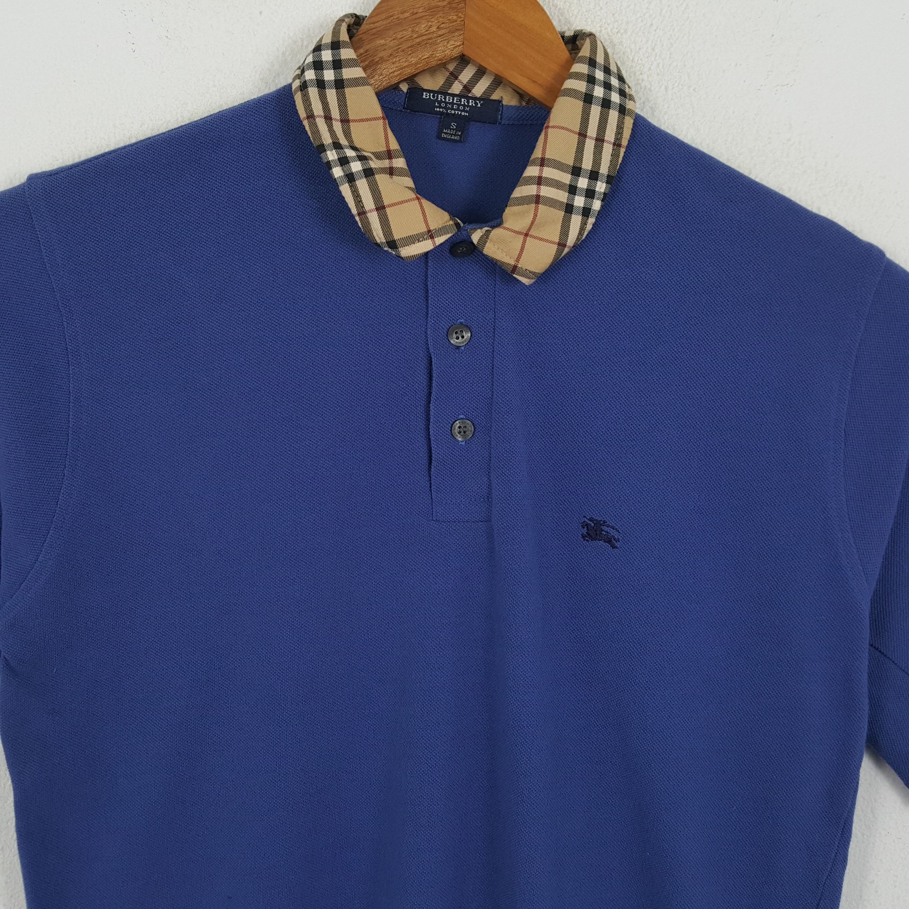 Burberry Vintage BURBERRY LONDON Nova Check Collar Style Polo Shirt Size US M / EU 48-50 / 2 - 2 Thumbnail