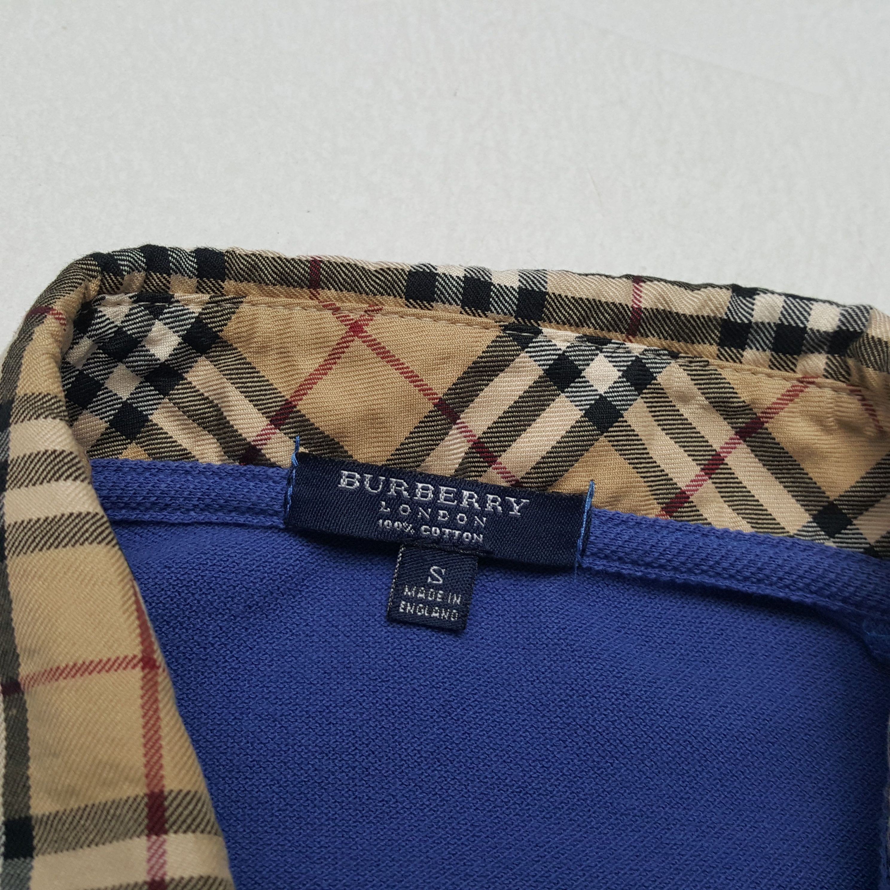 Burberry Vintage BURBERRY LONDON Nova Check Collar Style Polo Shirt Size US M / EU 48-50 / 2 - 6 Thumbnail
