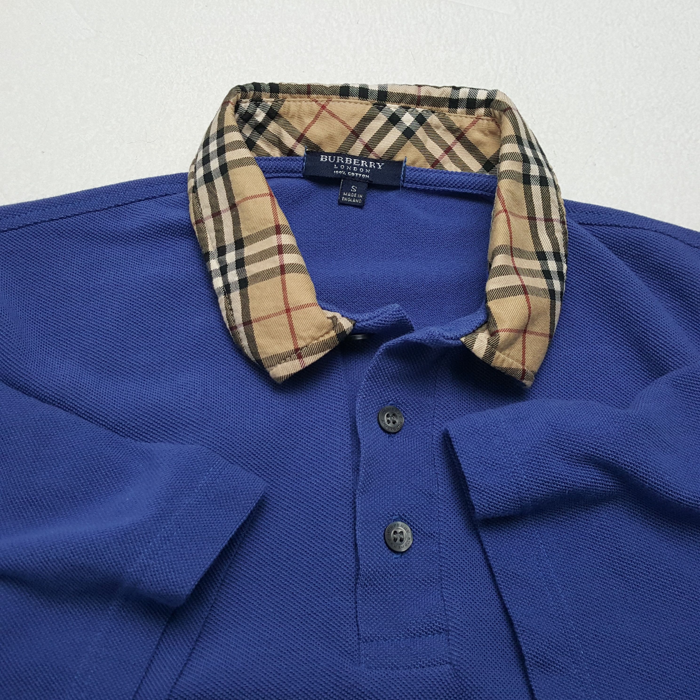 Burberry Vintage BURBERRY LONDON Nova Check Collar Style Polo Shirt Size US M / EU 48-50 / 2 - 5 Thumbnail
