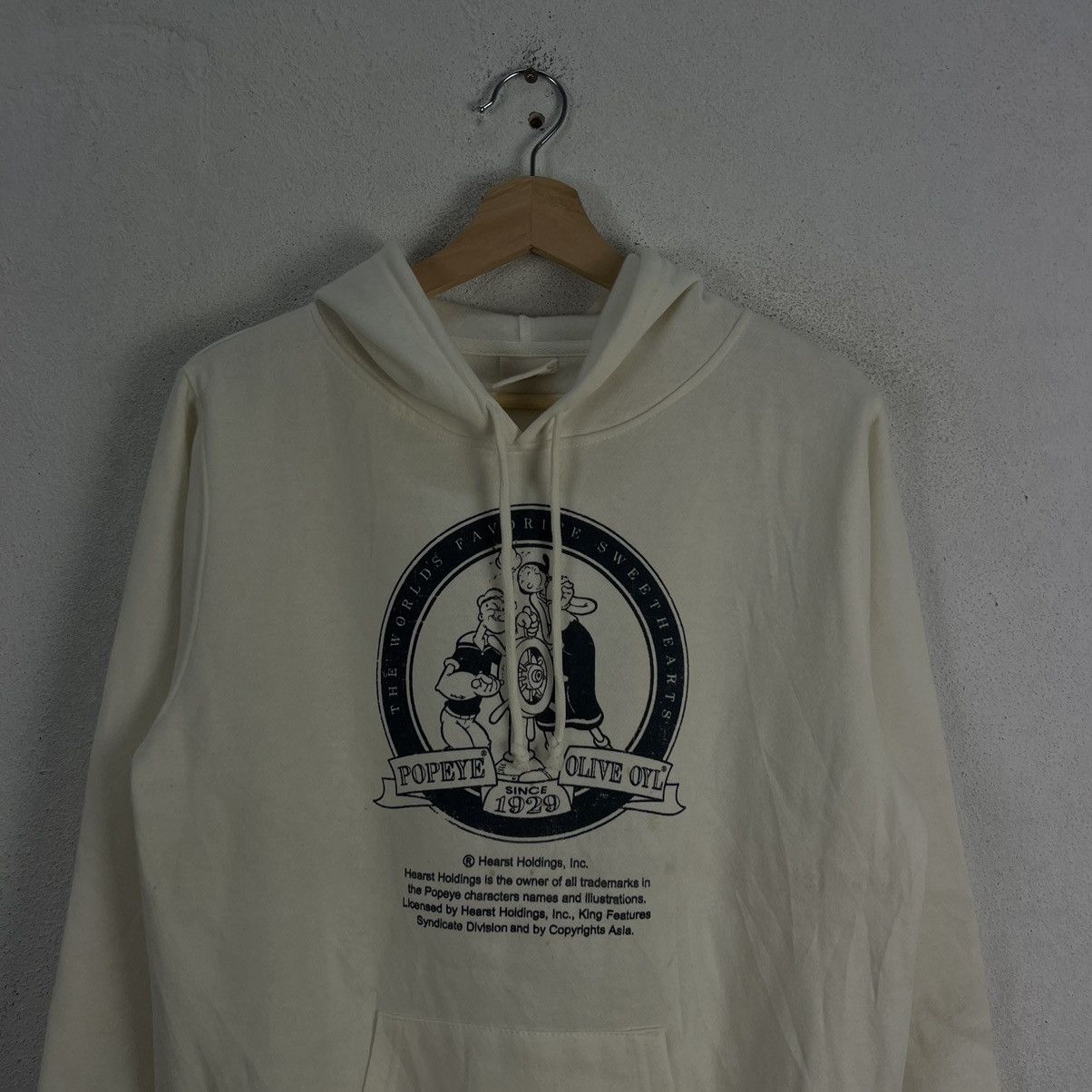 Cartoon Network VINTAGE POPEYE THE SAILOR MAN HOODIE BIG LOGO Size US L / EU 52-54 / 3 - 3 Thumbnail