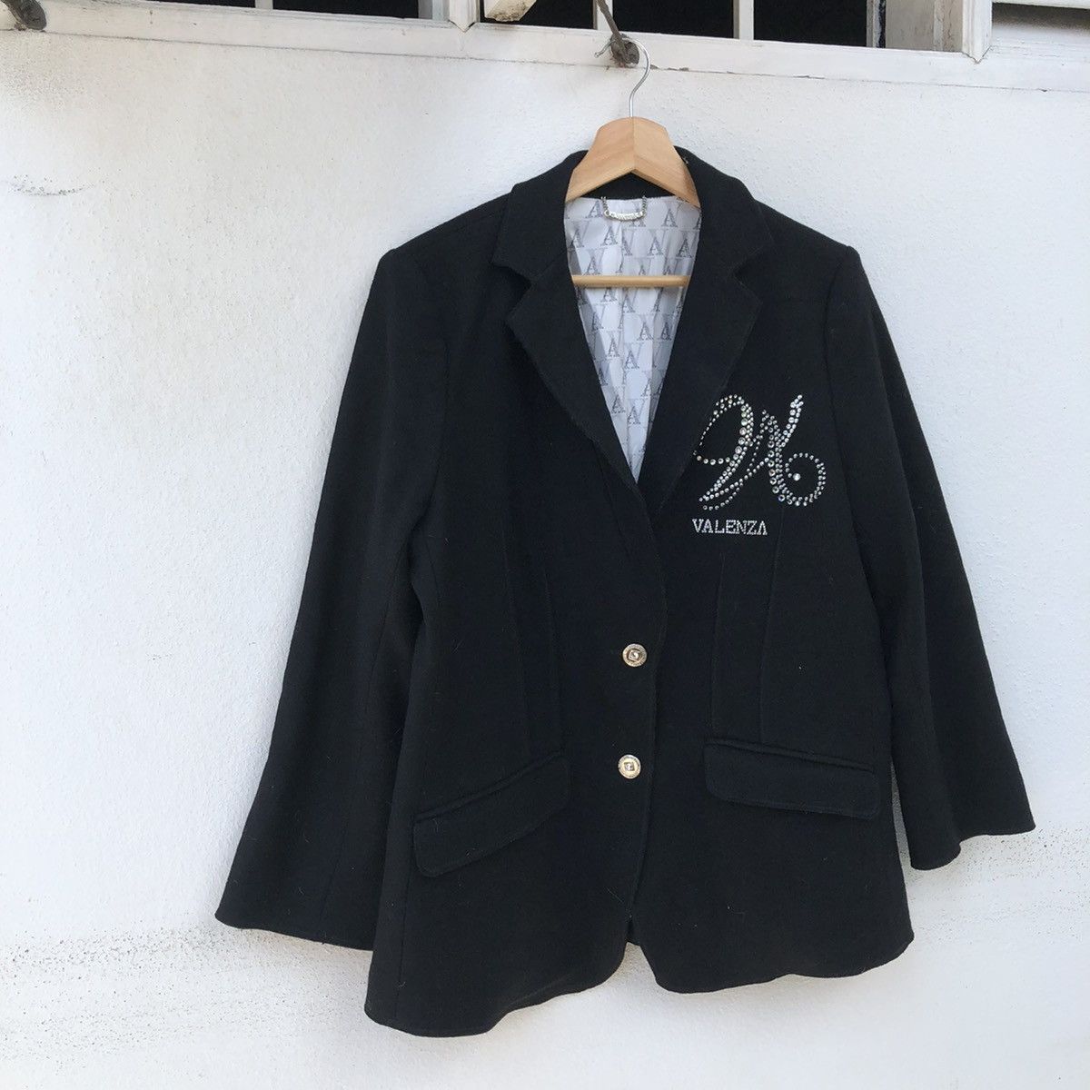 Japanese Brand LUXURY VALENZA BIG LOGO BLACK MADE IN JAPAN Size US M / EU 48-50 / 2 - 2 Thumbnail