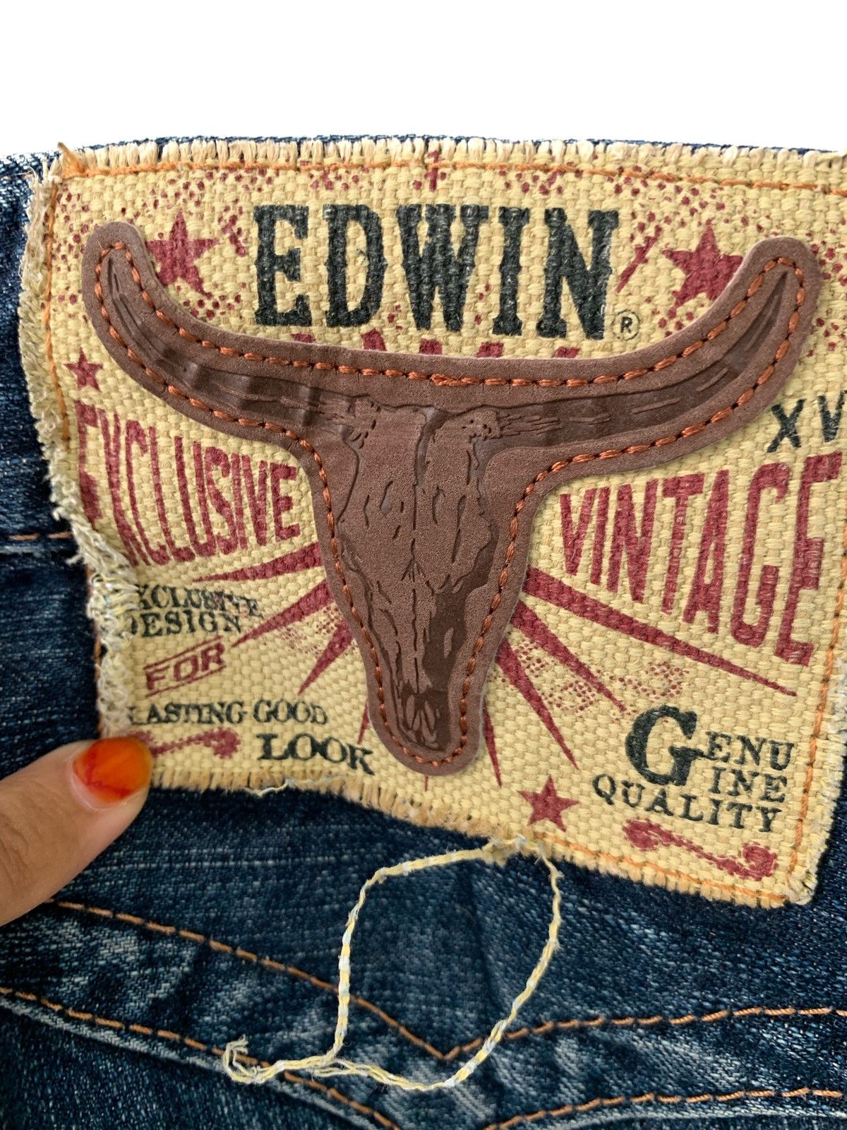 Edwin Vintage Edwin Suede Distressed Denim Jeans Size US 35 - 6 Thumbnail