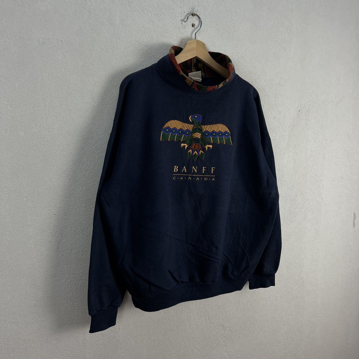 Japanese Brand VINTAGE SWEATSHIRT HIGH COLLAR BANFF CANADA EMBROIDERED LOGO Size US M / EU 48-50 / 2 - 2 Thumbnail