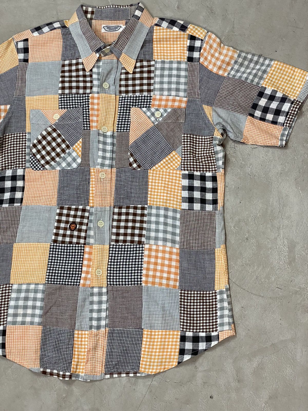 Bape Bape “Baby Milo” Patchwork Shirt Size US M / EU 48-50 / 2 - 2 Thumbnail