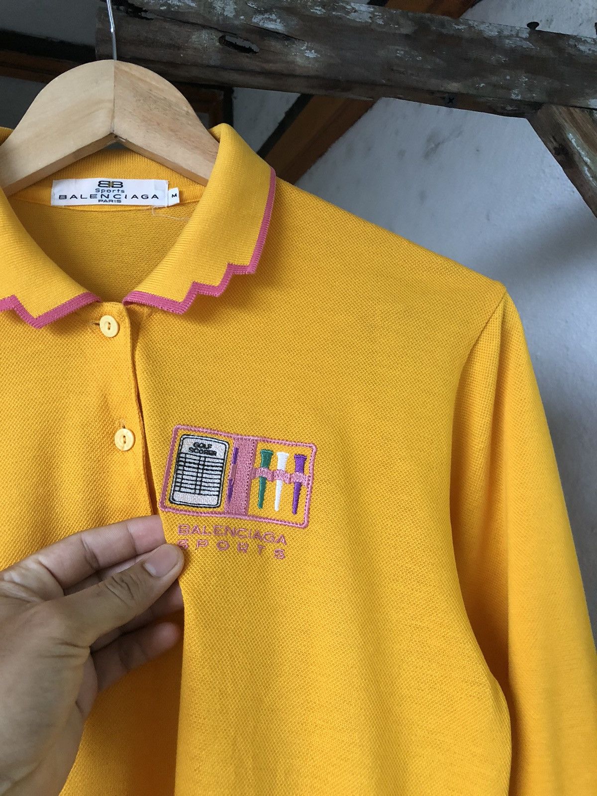 Balenciaga Vintage Balenciaga Sport Long Sleeve Polo Shirt Size M / US 6-8 / IT 42-44 - 6 Thumbnail