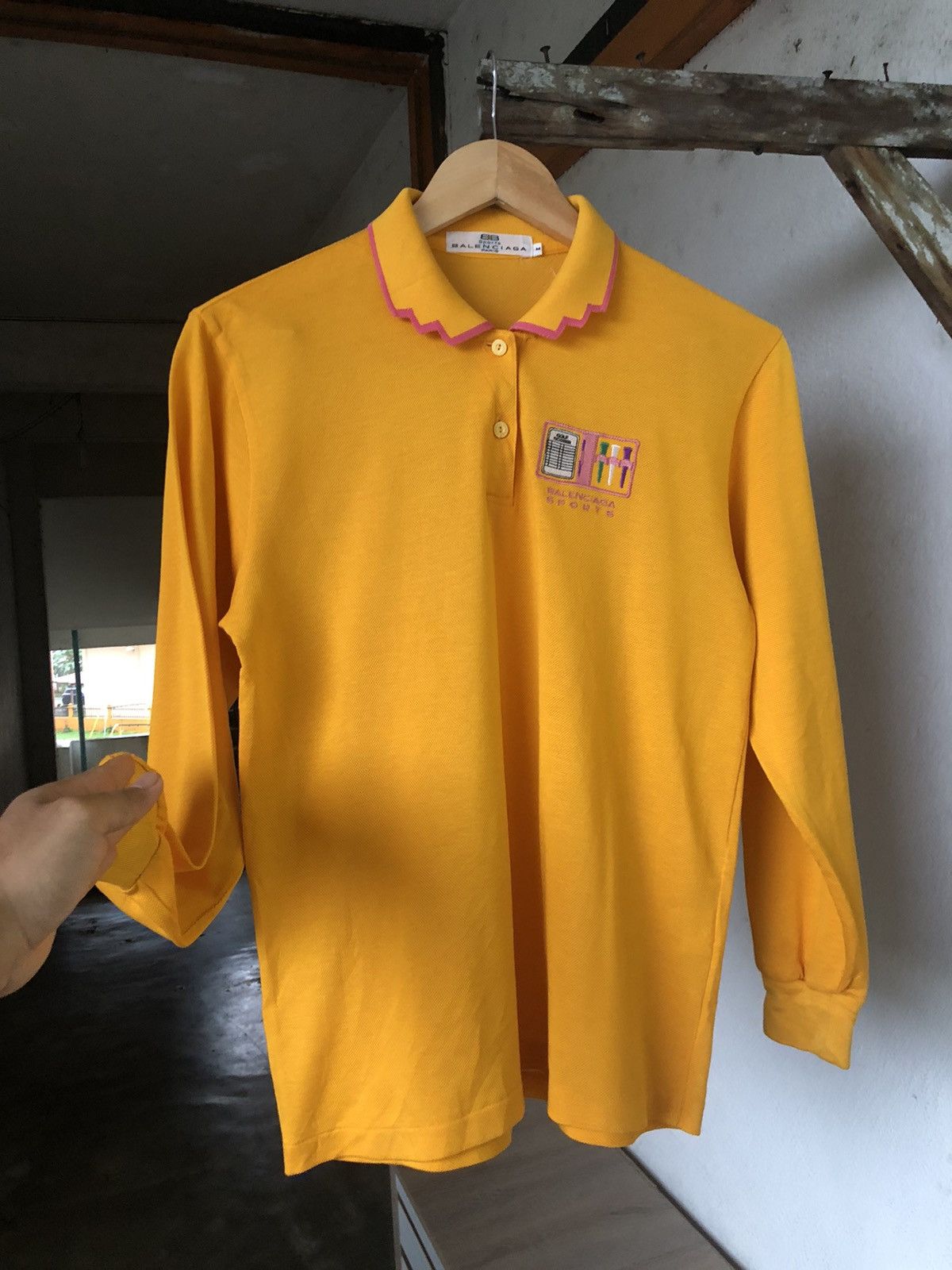 Balenciaga Vintage Balenciaga Sport Long Sleeve Polo Shirt Size M / US 6-8 / IT 42-44 - 15 Thumbnail