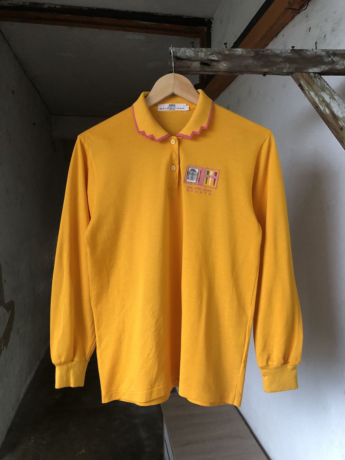 Balenciaga Vintage Balenciaga Sport Long Sleeve Polo Shirt Size M / US 6-8 / IT 42-44 - 3 Thumbnail