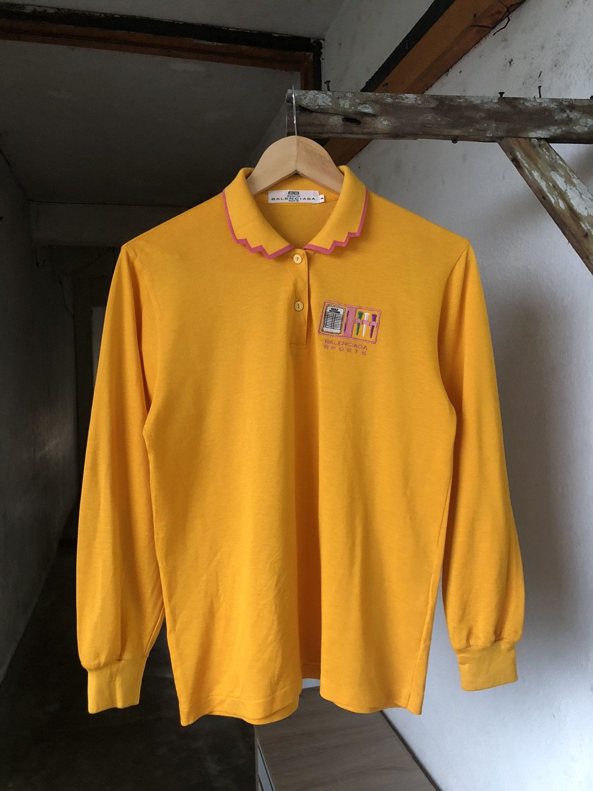 Balenciaga Vintage Balenciaga Sport Long Sleeve Polo Shirt Size M / US 6-8 / IT 42-44 - 5 Thumbnail