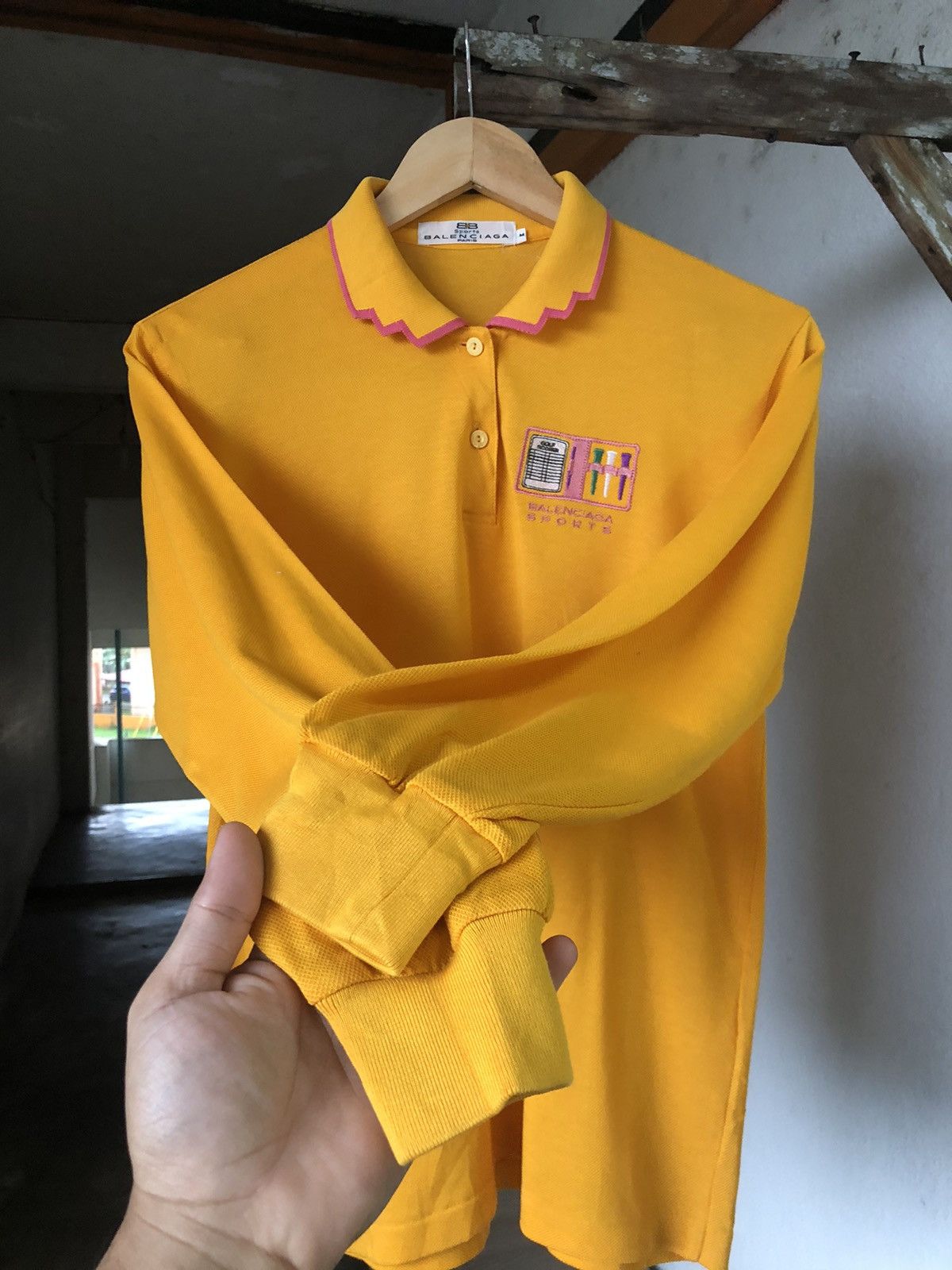 Balenciaga Vintage Balenciaga Sport Long Sleeve Polo Shirt Size M / US 6-8 / IT 42-44 - 11 Thumbnail