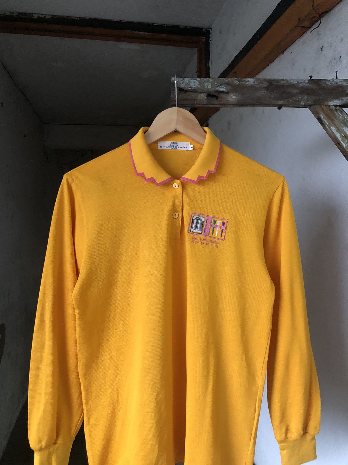 Balenciaga Vintage Balenciaga Sport Long Sleeve Polo Shirt Size M / US 6-8 / IT 42-44 - 4 Thumbnail