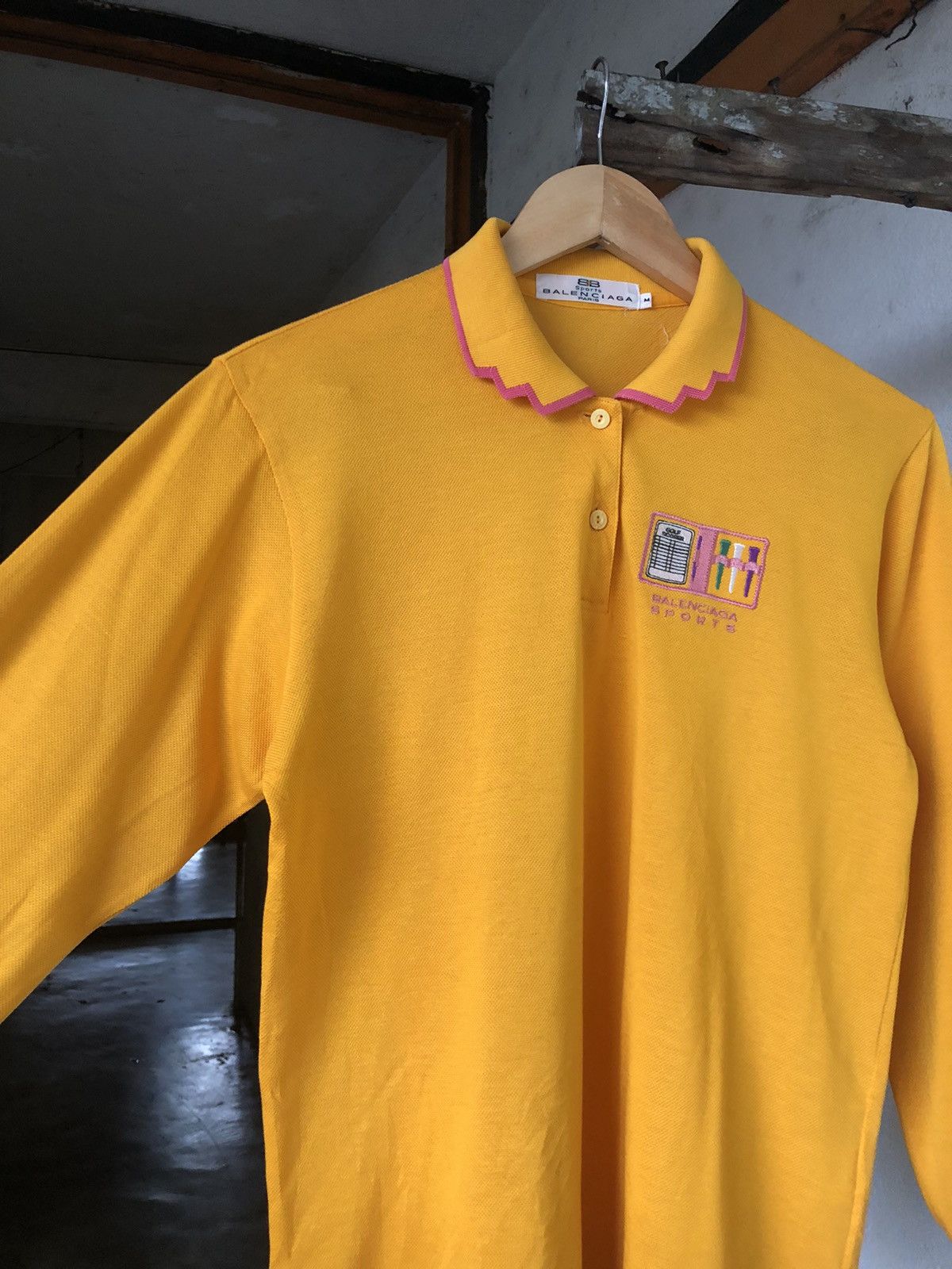 Balenciaga Vintage Balenciaga Sport Long Sleeve Polo Shirt Size M / US 6-8 / IT 42-44 - 10 Thumbnail