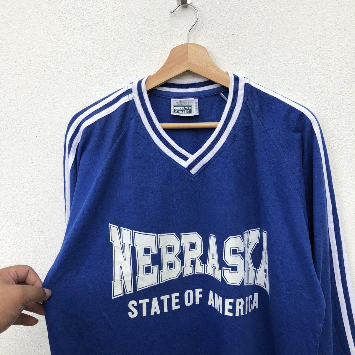 Japanese Brand QUICKEYED ATHLETIC LONG SLEEVE BIG LOGO INSPIRED BY ADIDAS Size US L / EU 52-54 / 3 - 3 Thumbnail