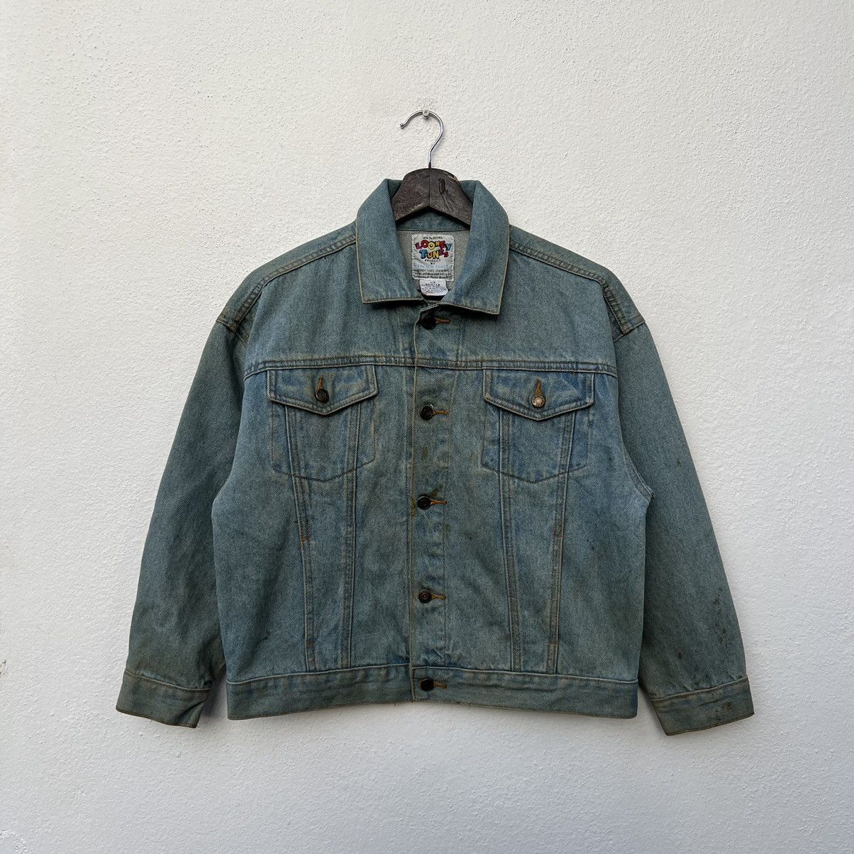 Cartoon Network × Japanese Brand VINTAGE LOONEY TUNES BIG LOGO CARTOON DENIM JACKET Size US M / EU 48-50 / 2 - 2 Thumbnail