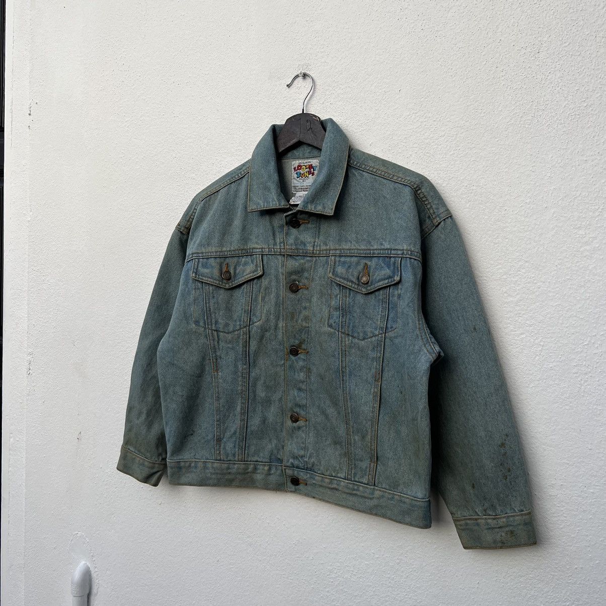 Cartoon Network × Japanese Brand VINTAGE LOONEY TUNES BIG LOGO CARTOON DENIM JACKET Size US M / EU 48-50 / 2 - 3 Thumbnail