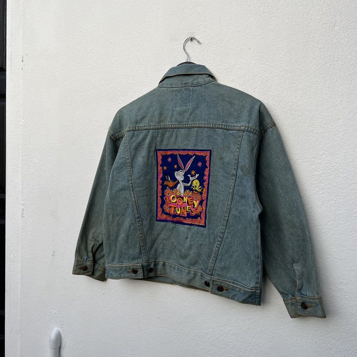 Cartoon Network × Japanese Brand VINTAGE LOONEY TUNES BIG LOGO CARTOON DENIM JACKET Size US M / EU 48-50 / 2 - 7 Thumbnail