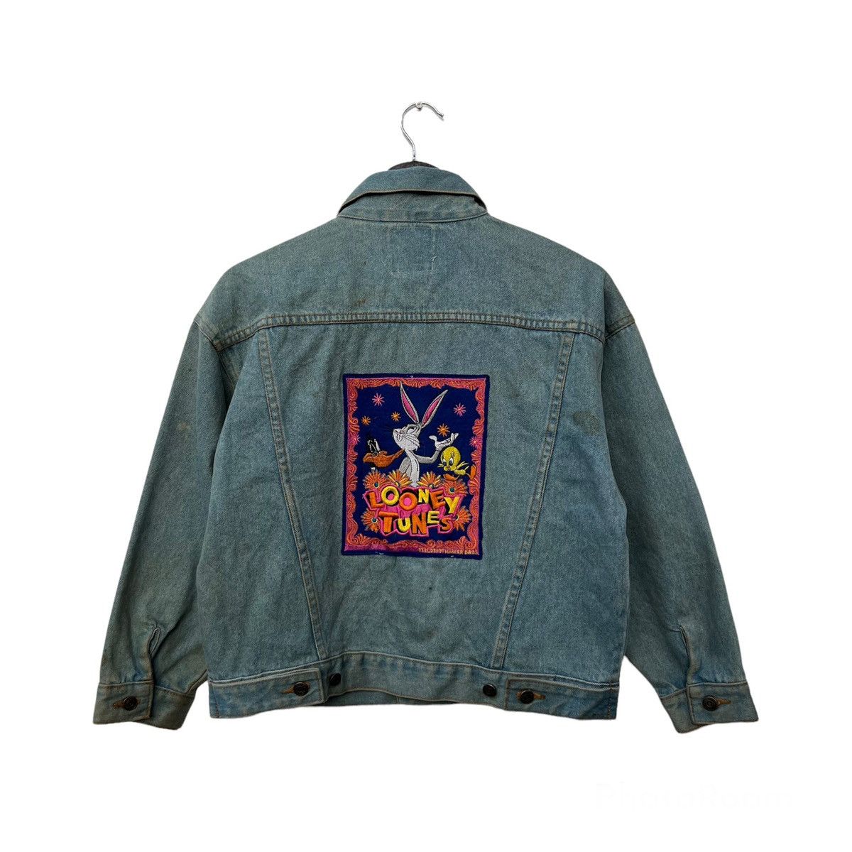 Cartoon Network × Japanese Brand VINTAGE LOONEY TUNES BIG LOGO CARTOON DENIM JACKET Size US M / EU 48-50 / 2 - 1 Thumbnail