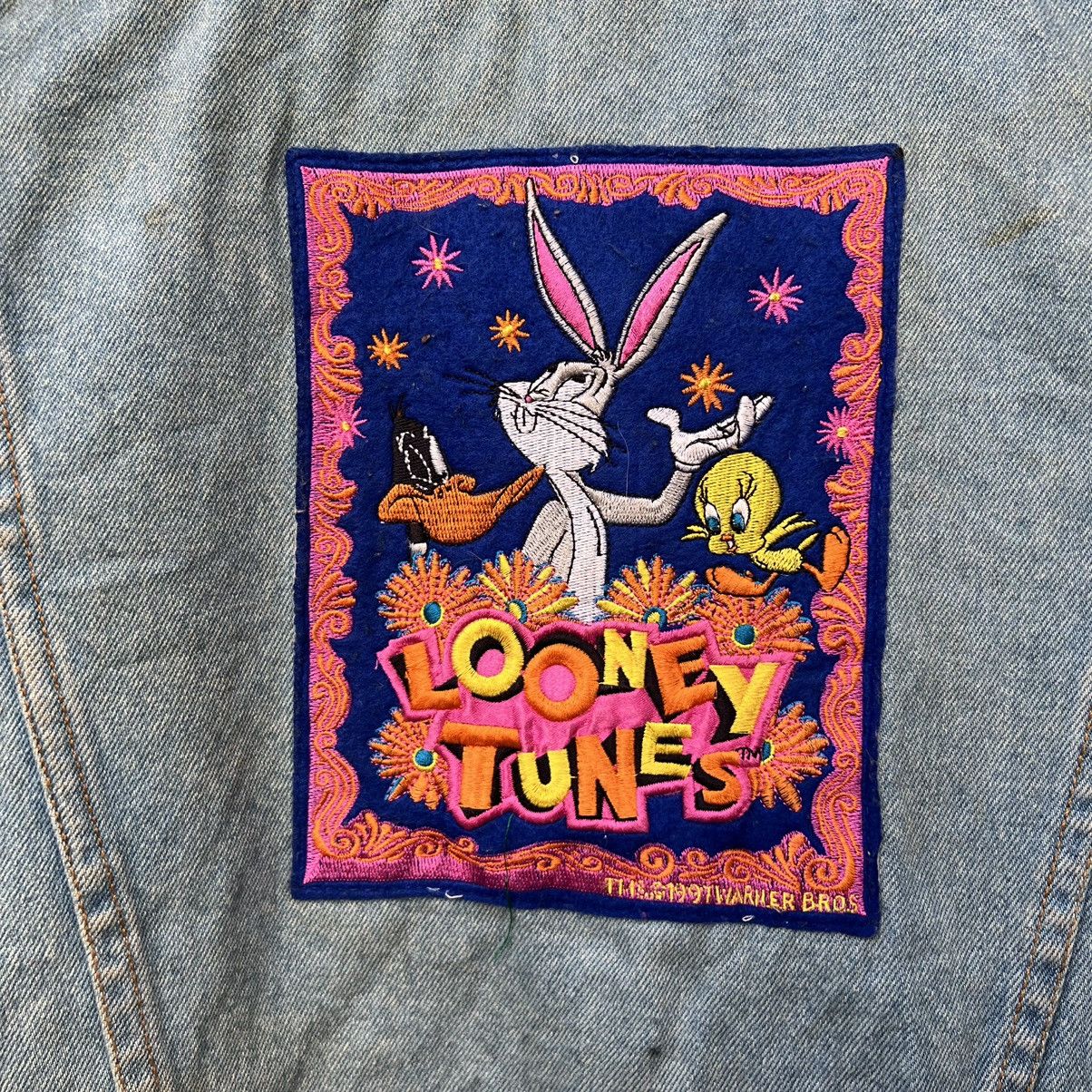 Cartoon Network × Japanese Brand VINTAGE LOONEY TUNES BIG LOGO CARTOON DENIM JACKET Size US M / EU 48-50 / 2 - 9 Thumbnail