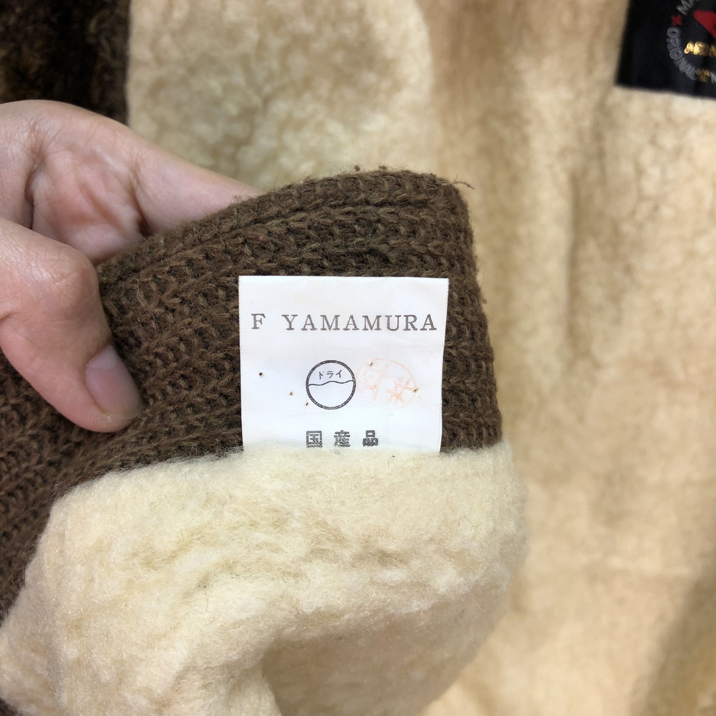 Japanese Brand Aronde Faux Fur Knitted Sherpa Coat Jacket #5810-208 Size US L / EU 52-54 / 3 - 9 Thumbnail