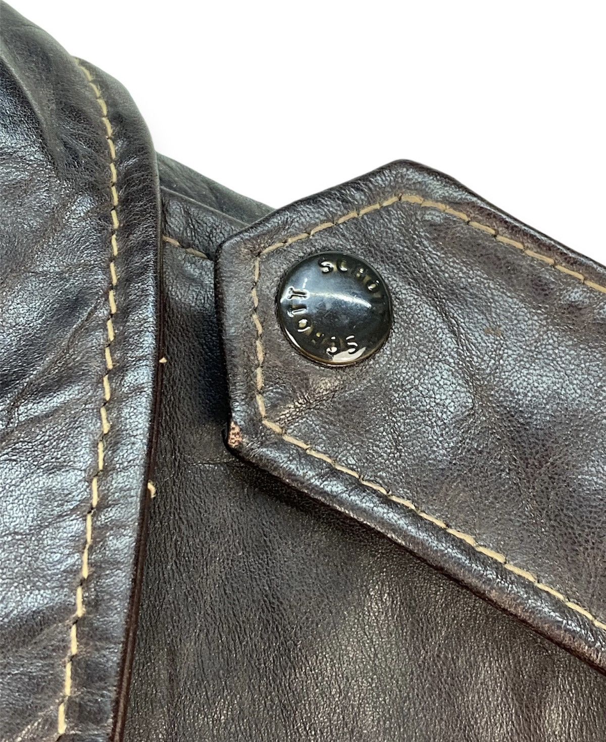 Schott Vintage Scott Nyc A-2 Naked Cowhide Leather Flight Jacket Size US M / EU 48-50 / 2 - 5 Thumbnail