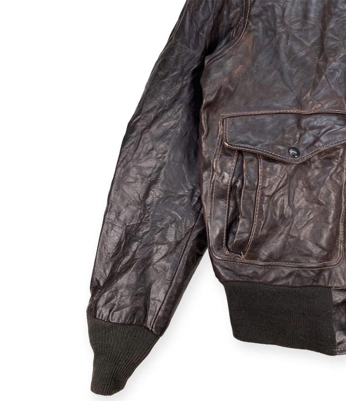 Schott Vintage Scott Nyc A-2 Naked Cowhide Leather Flight Jacket Size US M / EU 48-50 / 2 - 4 Thumbnail