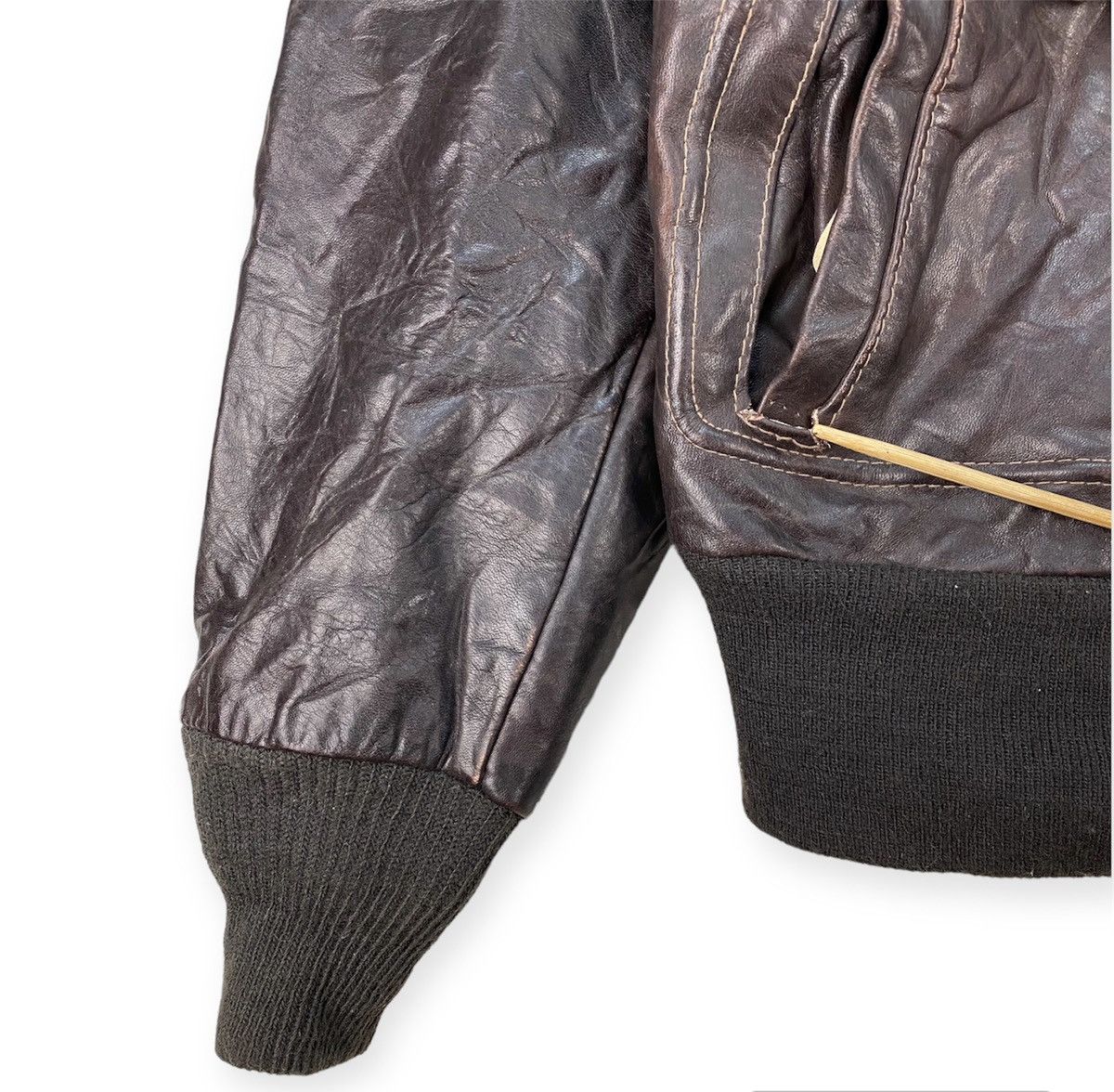 Schott Vintage Scott Nyc A-2 Naked Cowhide Leather Flight Jacket Size US M / EU 48-50 / 2 - 7 Thumbnail