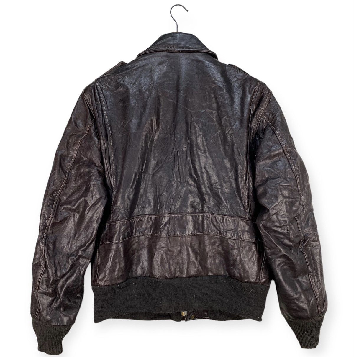 Schott Vintage Scott Nyc A-2 Naked Cowhide Leather Flight Jacket Size US M / EU 48-50 / 2 - 8 Thumbnail
