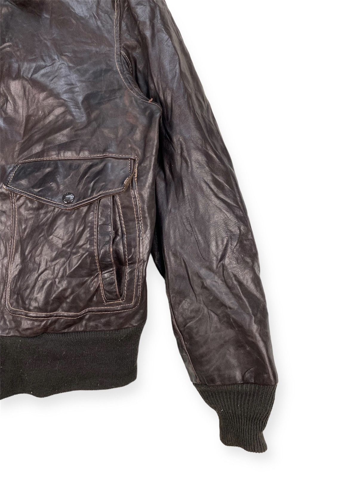 Schott Vintage Scott Nyc A-2 Naked Cowhide Leather Flight Jacket Size US M / EU 48-50 / 2 - 3 Thumbnail