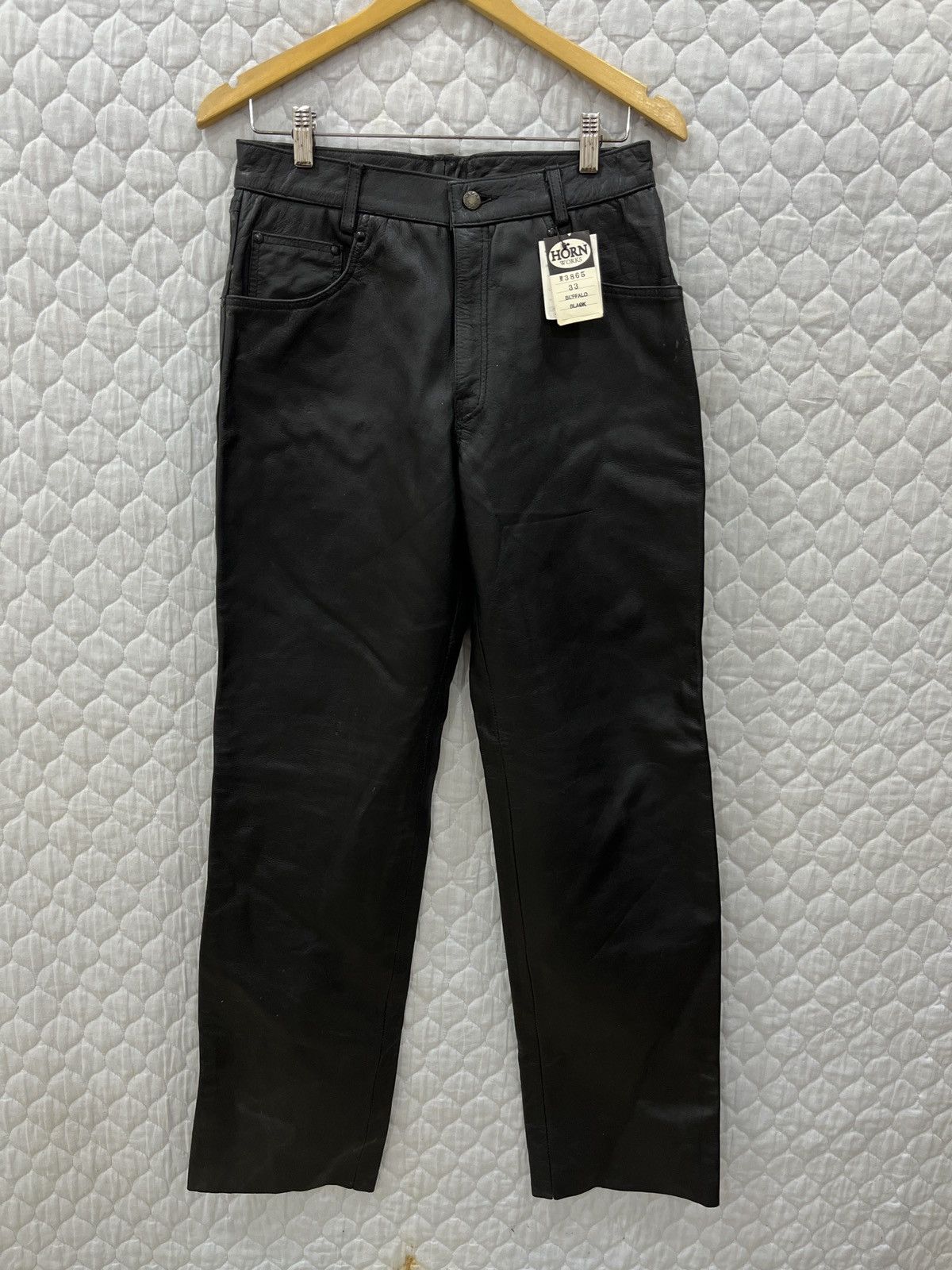 Genuine Leather (Mmmm). HORN WORKS LEATHER PANTS Size US 30 / EU 46 - 1 Thumbnail