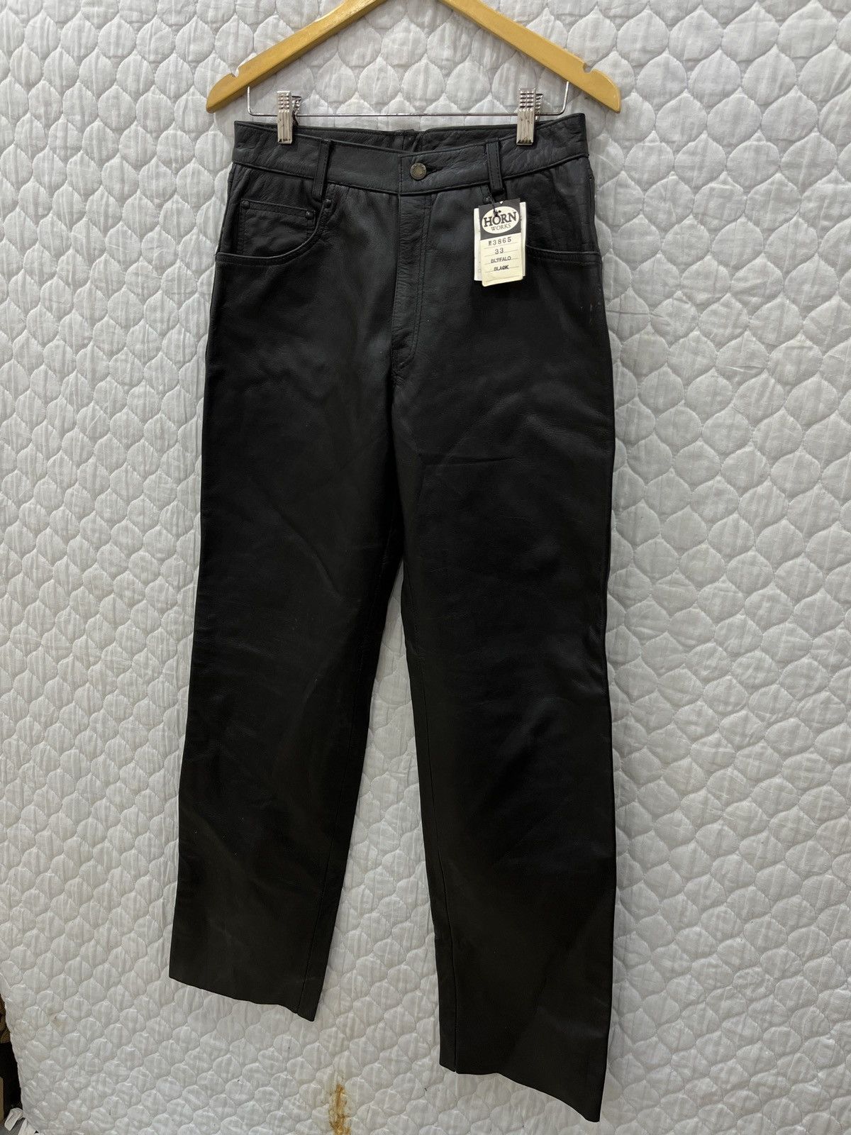 Genuine Leather (Mmmm). HORN WORKS LEATHER PANTS Size US 30 / EU 46 - 3 Thumbnail