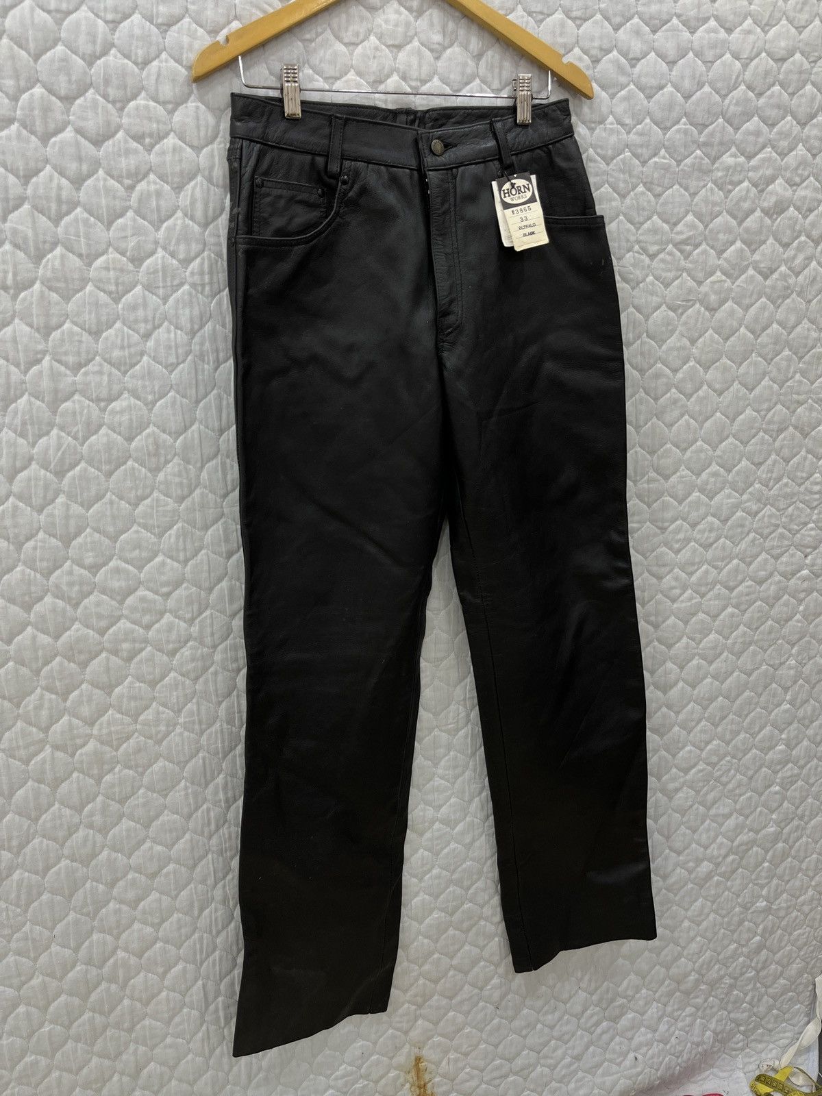 Genuine Leather (Mmmm). HORN WORKS LEATHER PANTS Size US 30 / EU 46 - 6 Thumbnail
