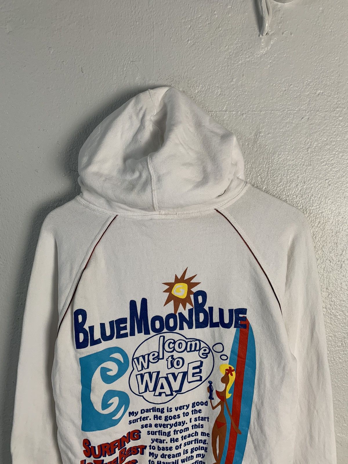 Japanese Brand Blue Moon Blue Surfing Hoodie Size US S / EU 44-46 / 1 - 4 Thumbnail