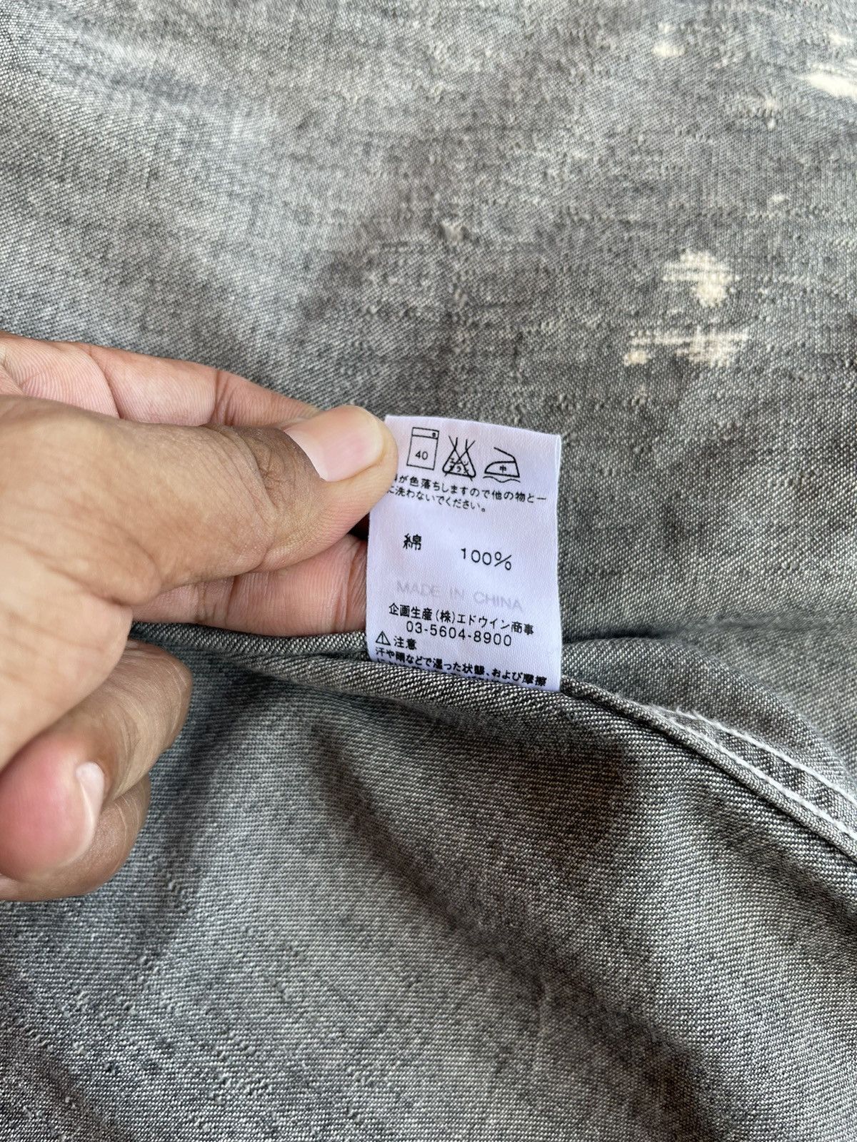 Edwin Vintage Edwin Chambray Distressed Button Inspired Kapital Size US S / EU 44-46 / 1 - 23 Thumbnail