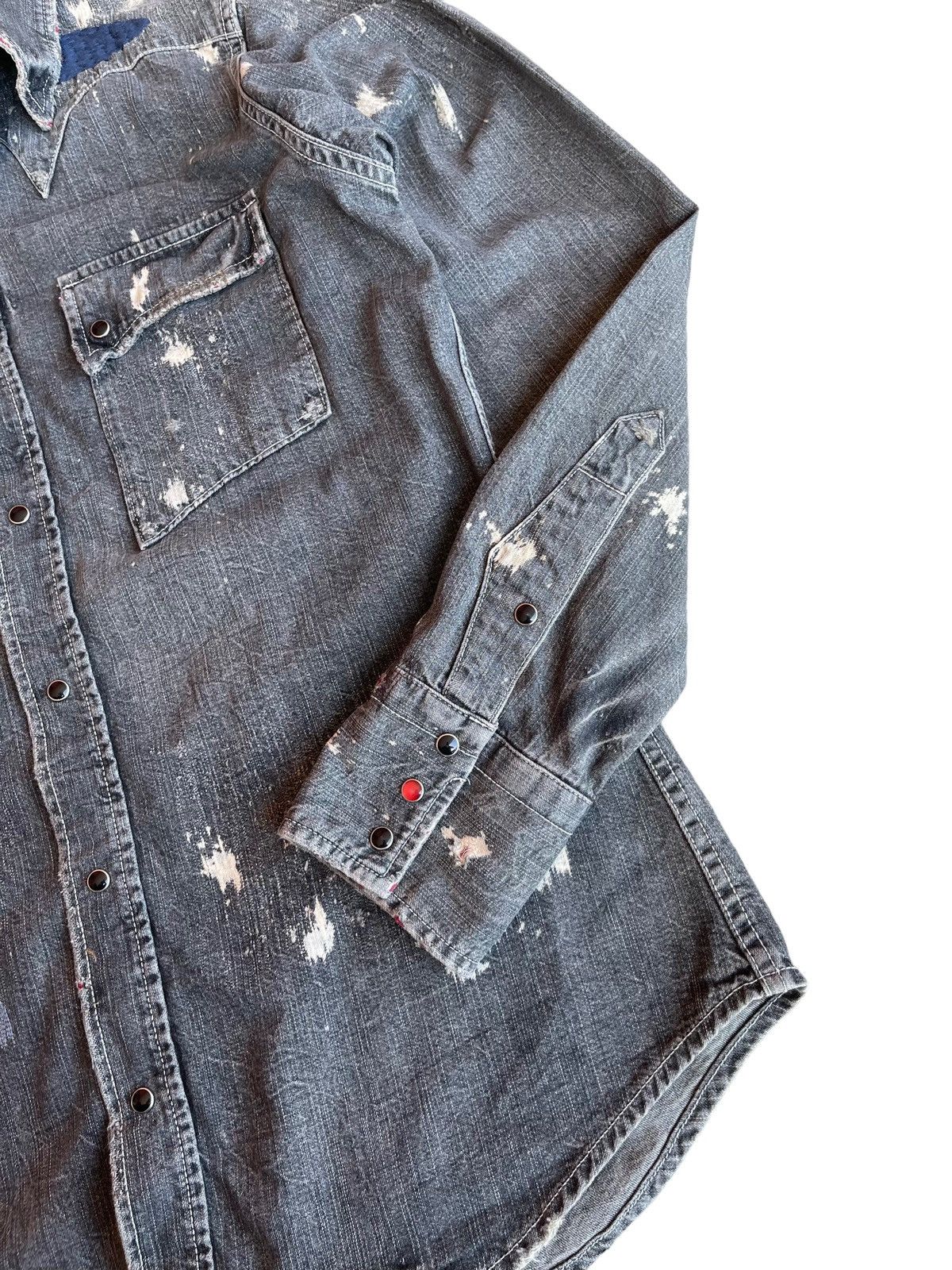 Edwin Vintage Edwin Chambray Distressed Button Inspired Kapital Size US S / EU 44-46 / 1 - 12 Thumbnail