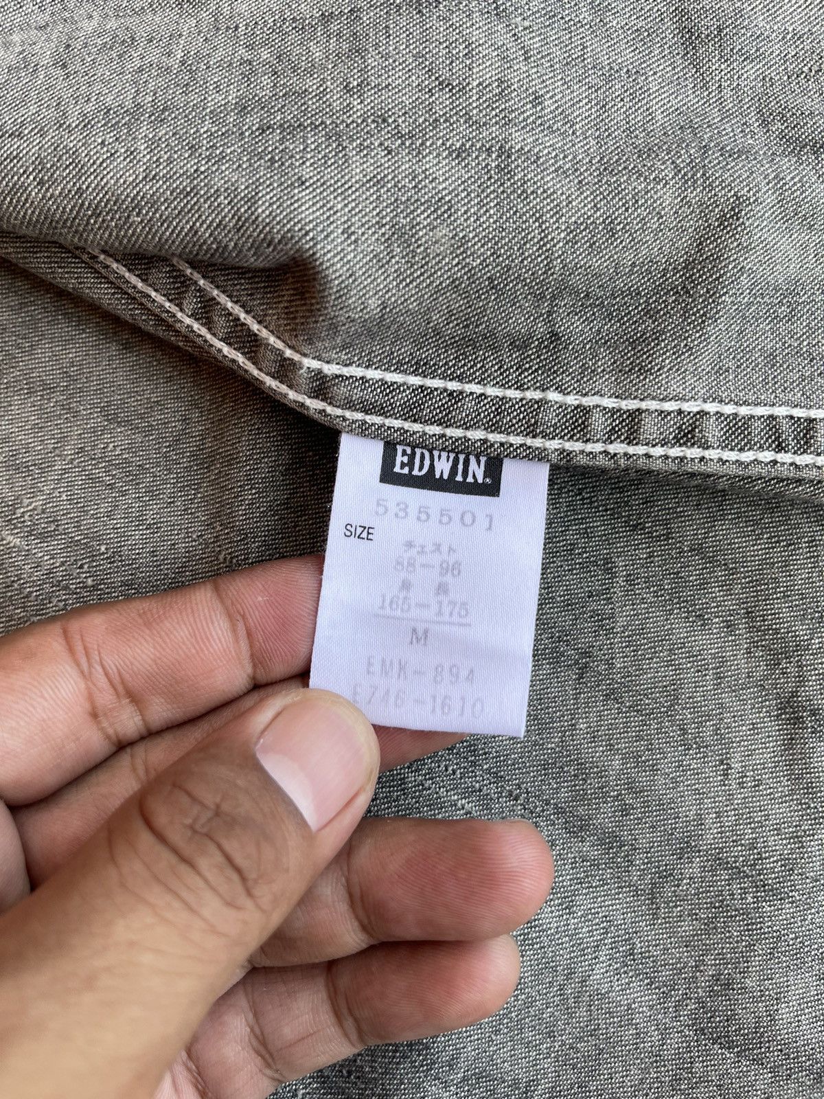 Edwin Vintage Edwin Chambray Distressed Button Inspired Kapital Size US S / EU 44-46 / 1 - 22 Thumbnail
