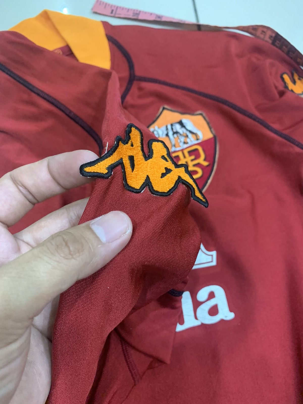 Vintage VINTAGE AS ROMA 2001 HOME KIT JERSEY Size US L / EU 52-54 / 3 - 8 Thumbnail