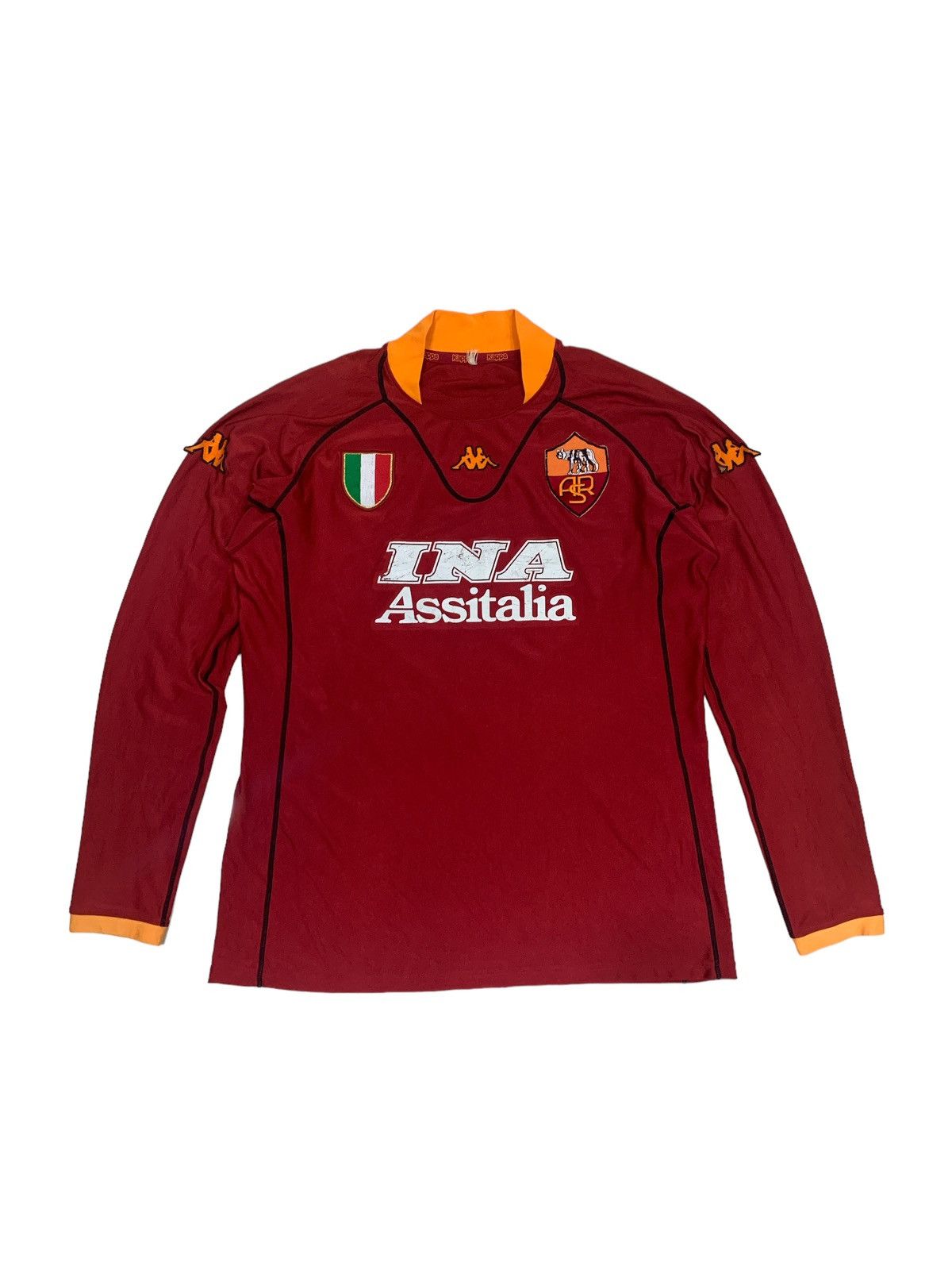 Vintage VINTAGE AS ROMA 2001 HOME KIT JERSEY Size US L / EU 52-54 / 3 - 1 Thumbnail