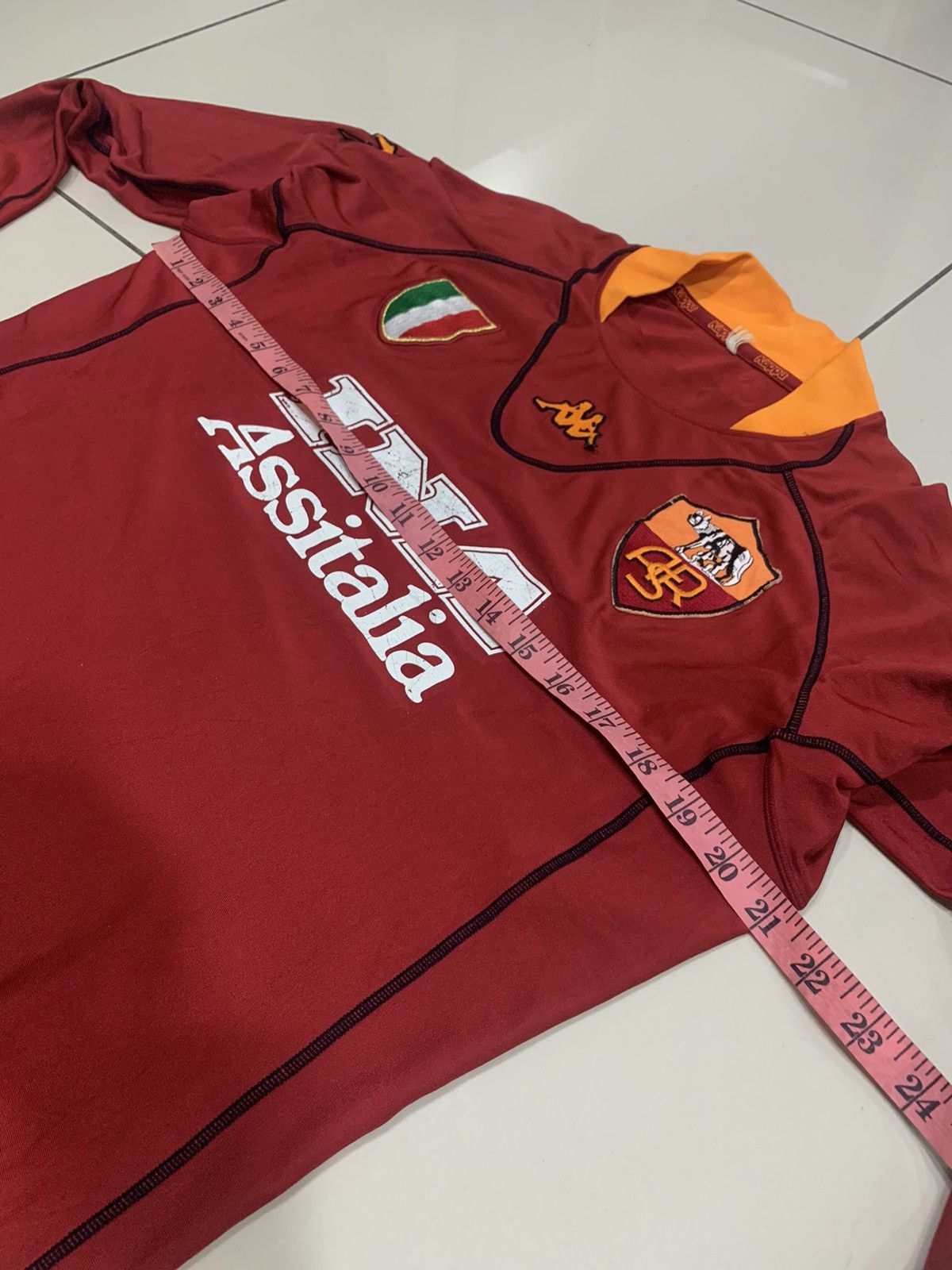 Vintage VINTAGE AS ROMA 2001 HOME KIT JERSEY Size US L / EU 52-54 / 3 - 4 Thumbnail