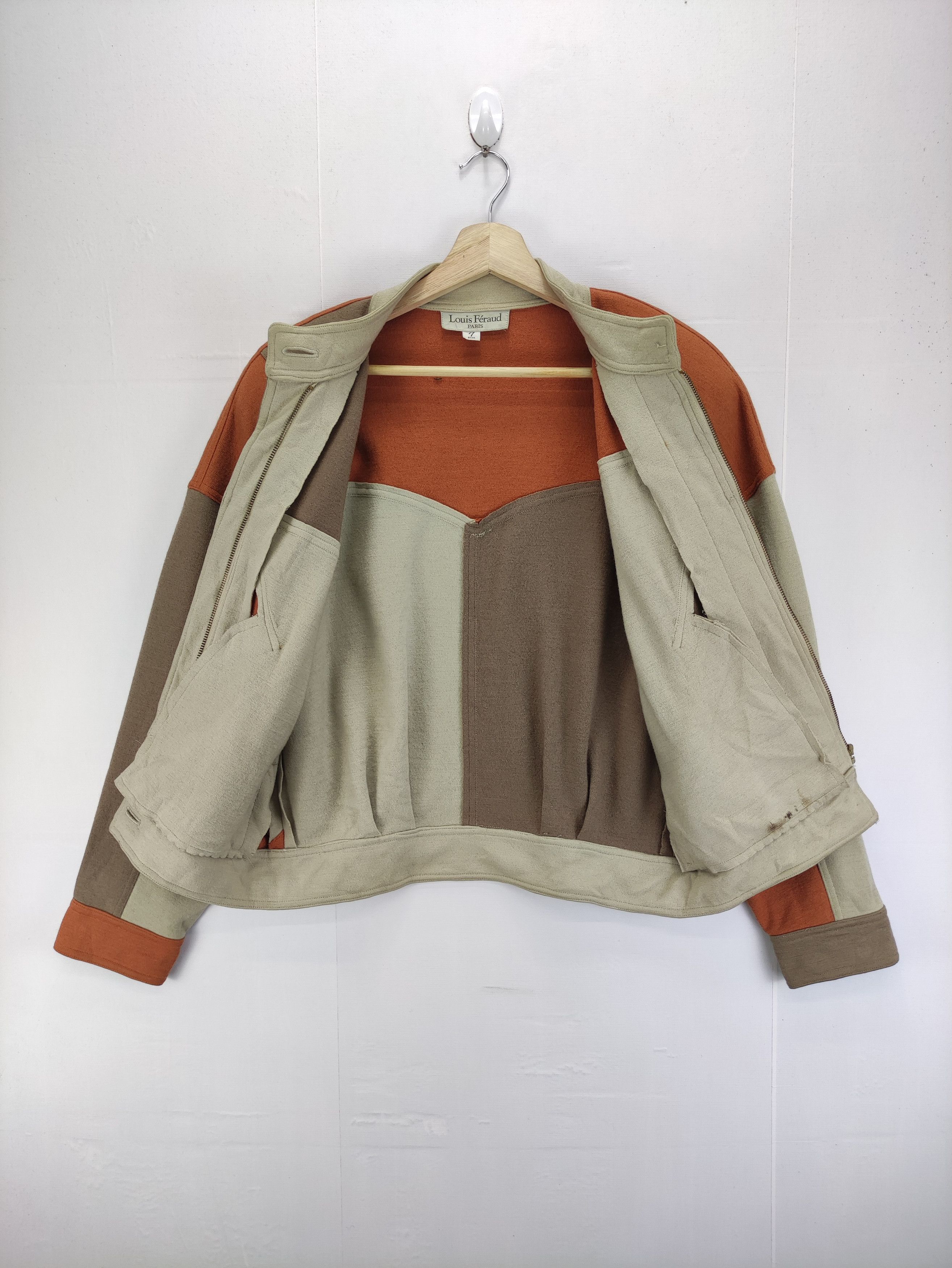 Louis Feraud Vintage Louis Feraud Paris Wool Block Colour Jacket Zipper Size M / US 6-8 / IT 42-44 - 4 Thumbnail