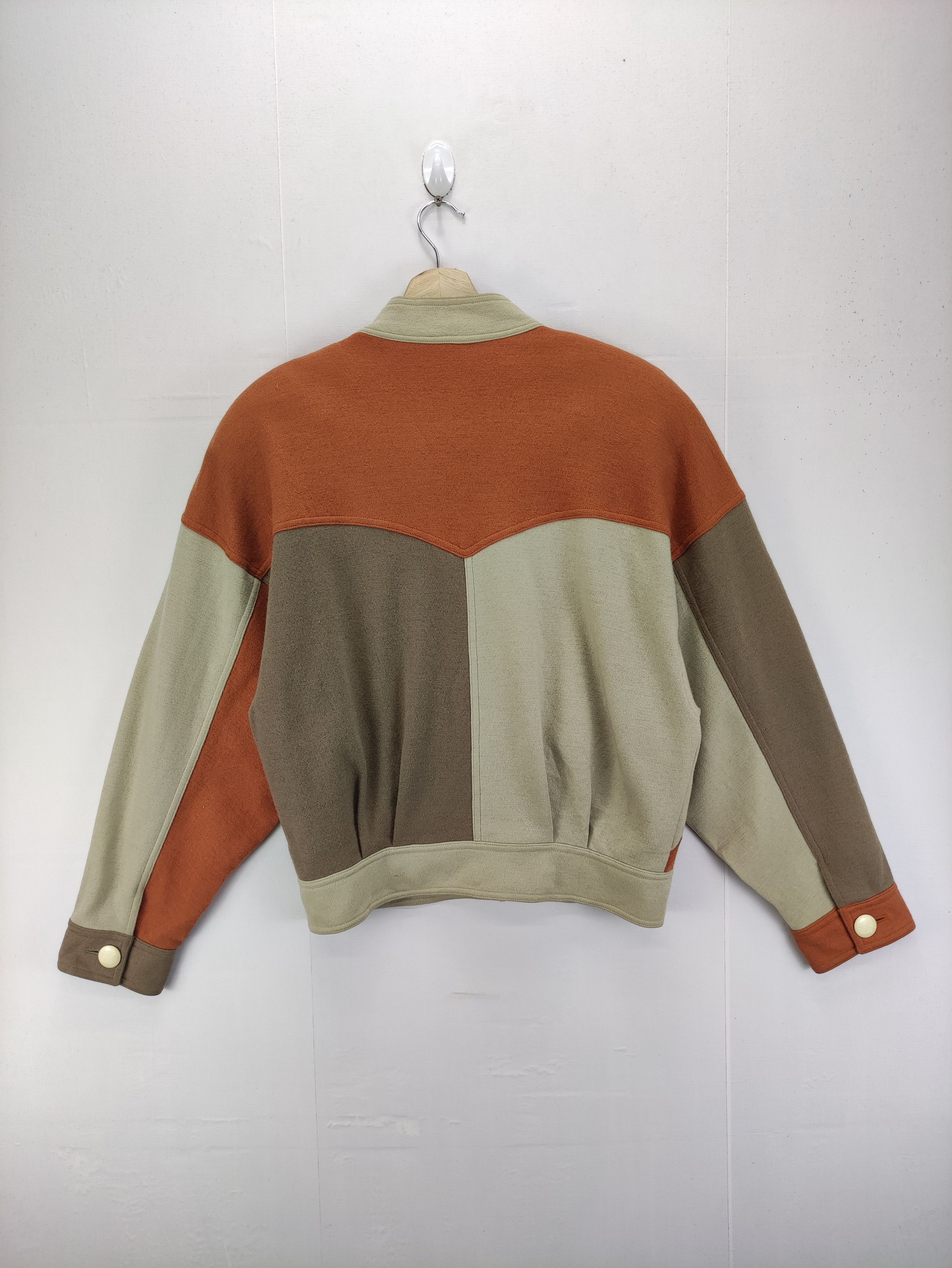 Louis Feraud Vintage Louis Feraud Paris Wool Block Colour Jacket Zipper Size M / US 6-8 / IT 42-44 - 9 Thumbnail