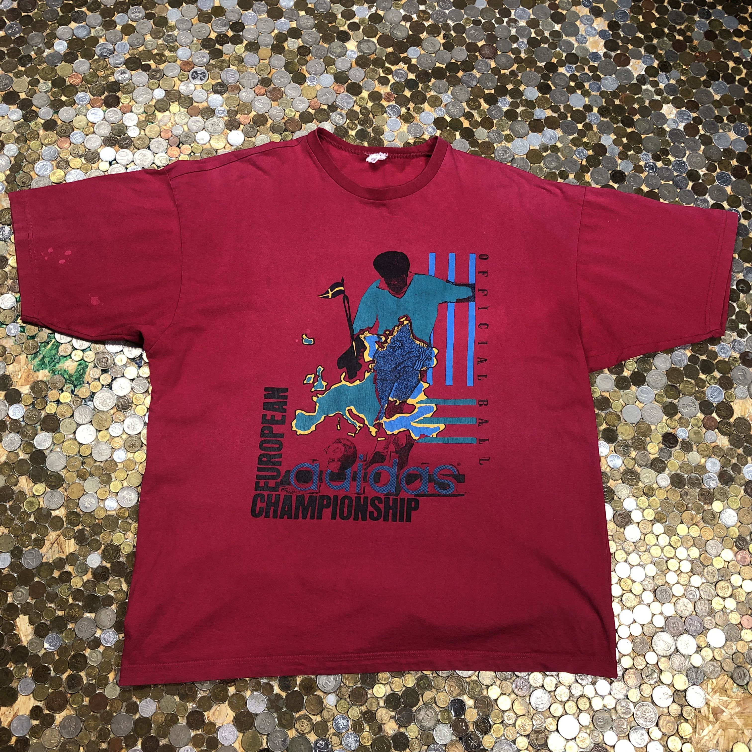 Adidas Vintage European Champion official ball Tee T-shirt