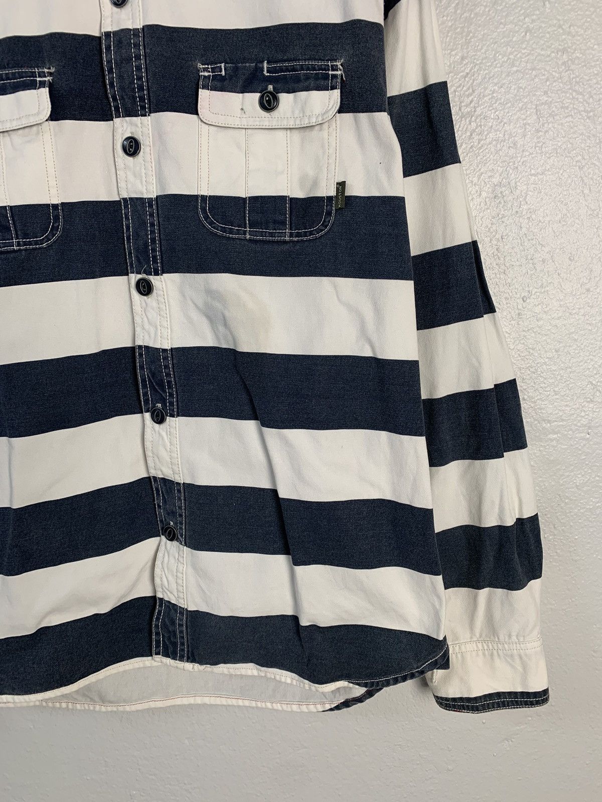 Japanese Brand Houston & Co Stripe Shirt Size US M / EU 48-50 / 2 - 2 Thumbnail