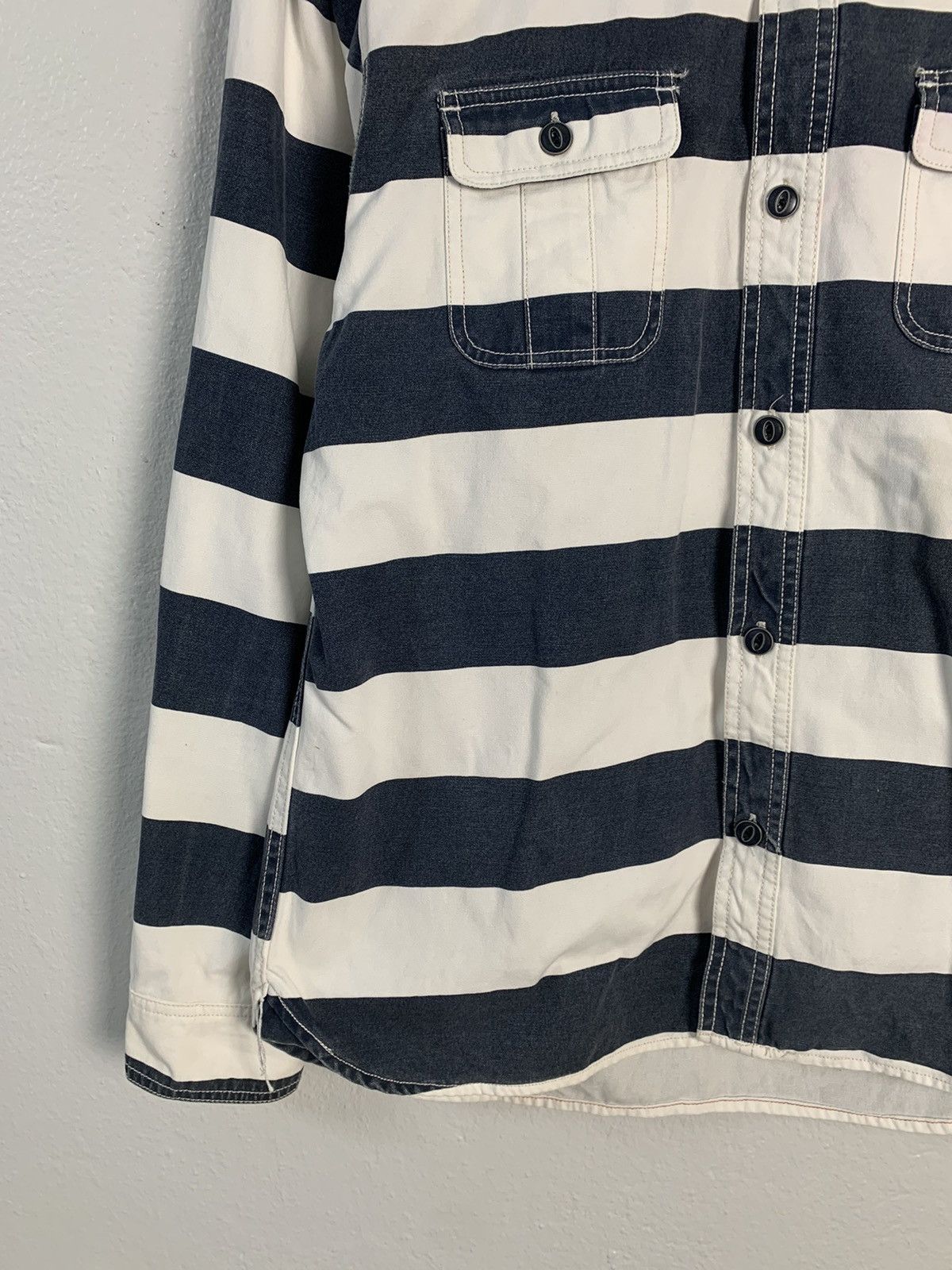 Japanese Brand Houston & Co Stripe Shirt Size US M / EU 48-50 / 2 - 3 Thumbnail