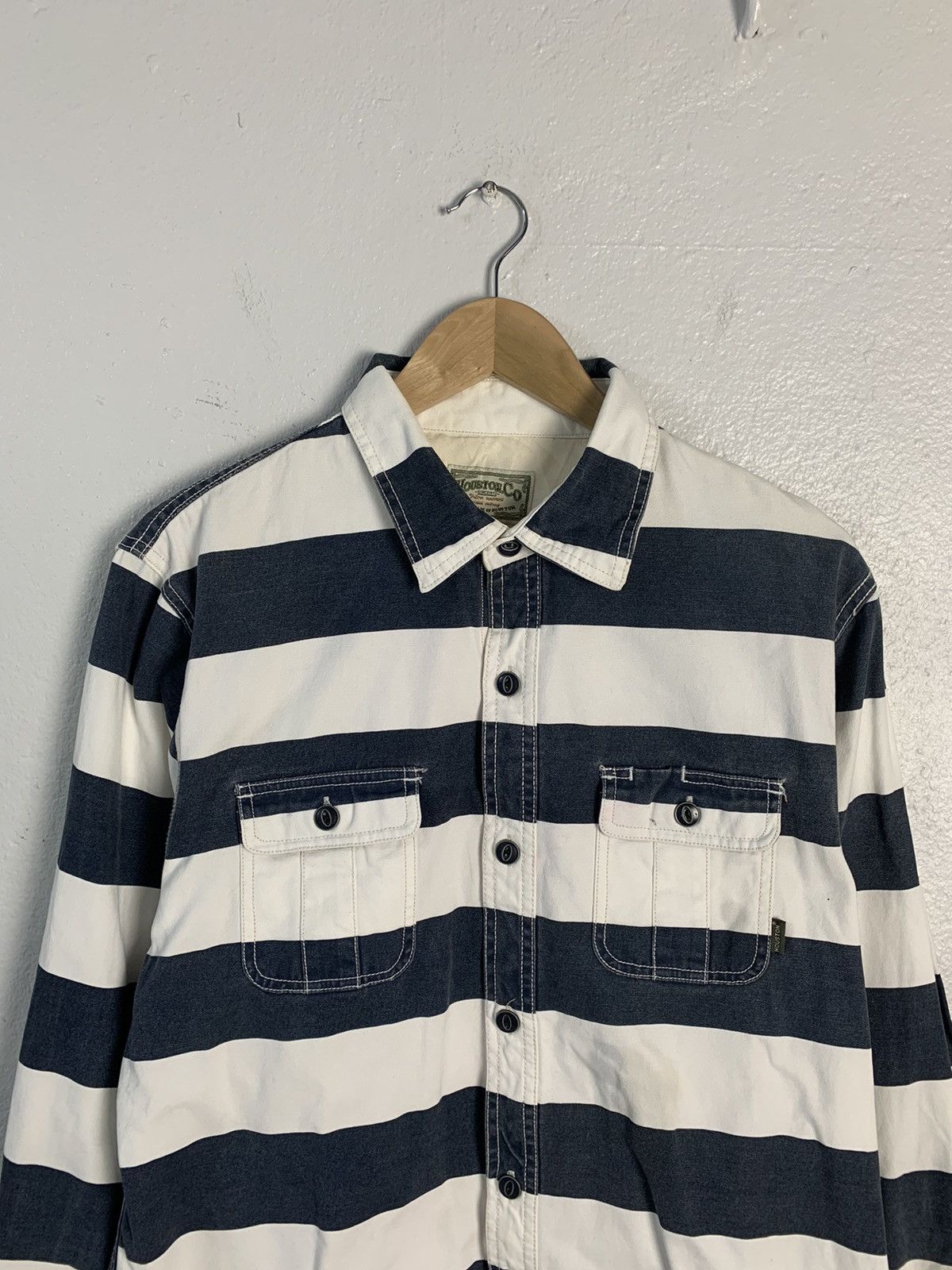 Japanese Brand Houston & Co Stripe Shirt Size US M / EU 48-50 / 2 - 4 Thumbnail