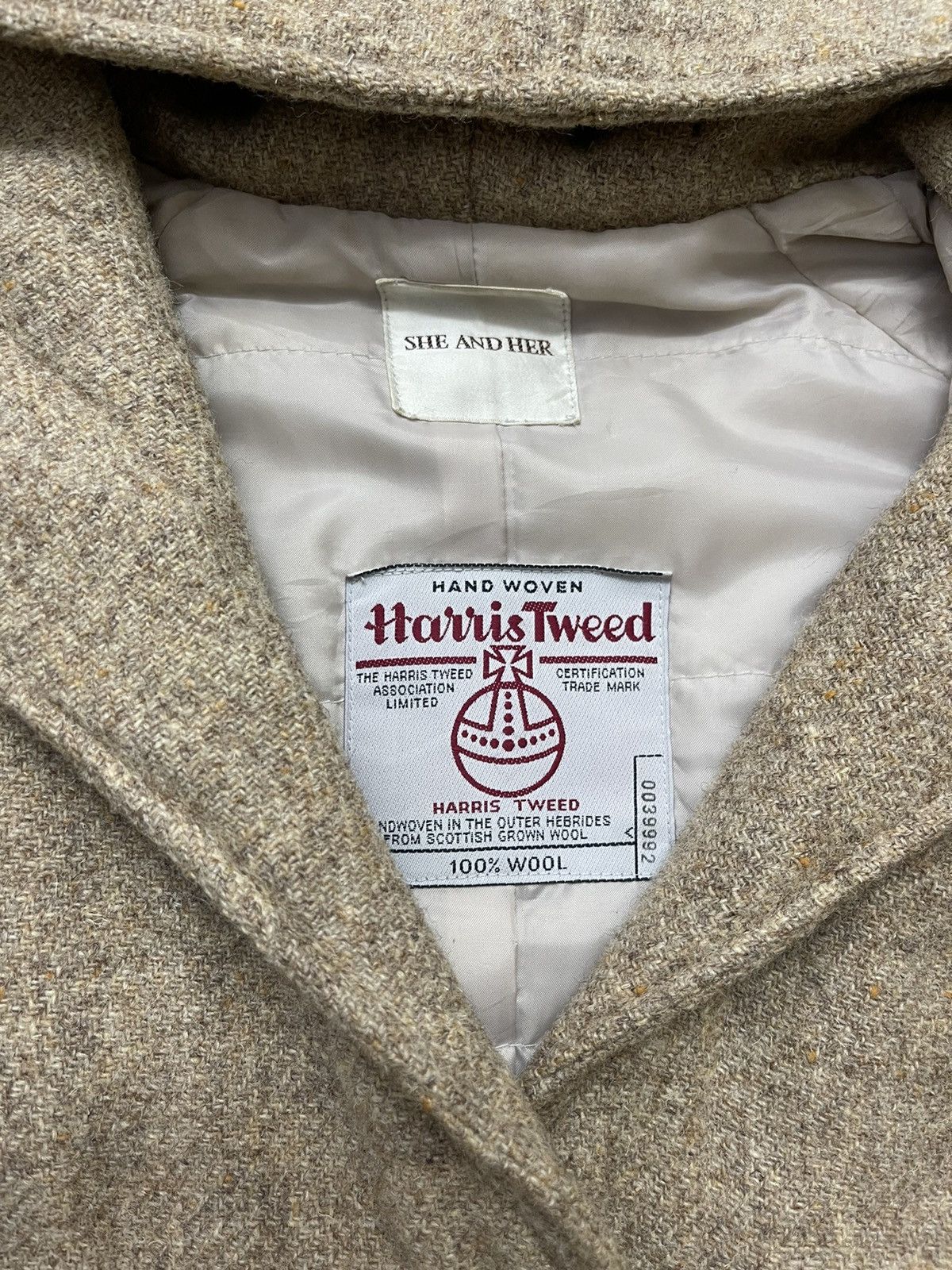 Harris Tweed RARE!!! Oversize Harris Tweed Duffle Coat Jacket Size US M / EU 48-50 / 2 - 9 Thumbnail