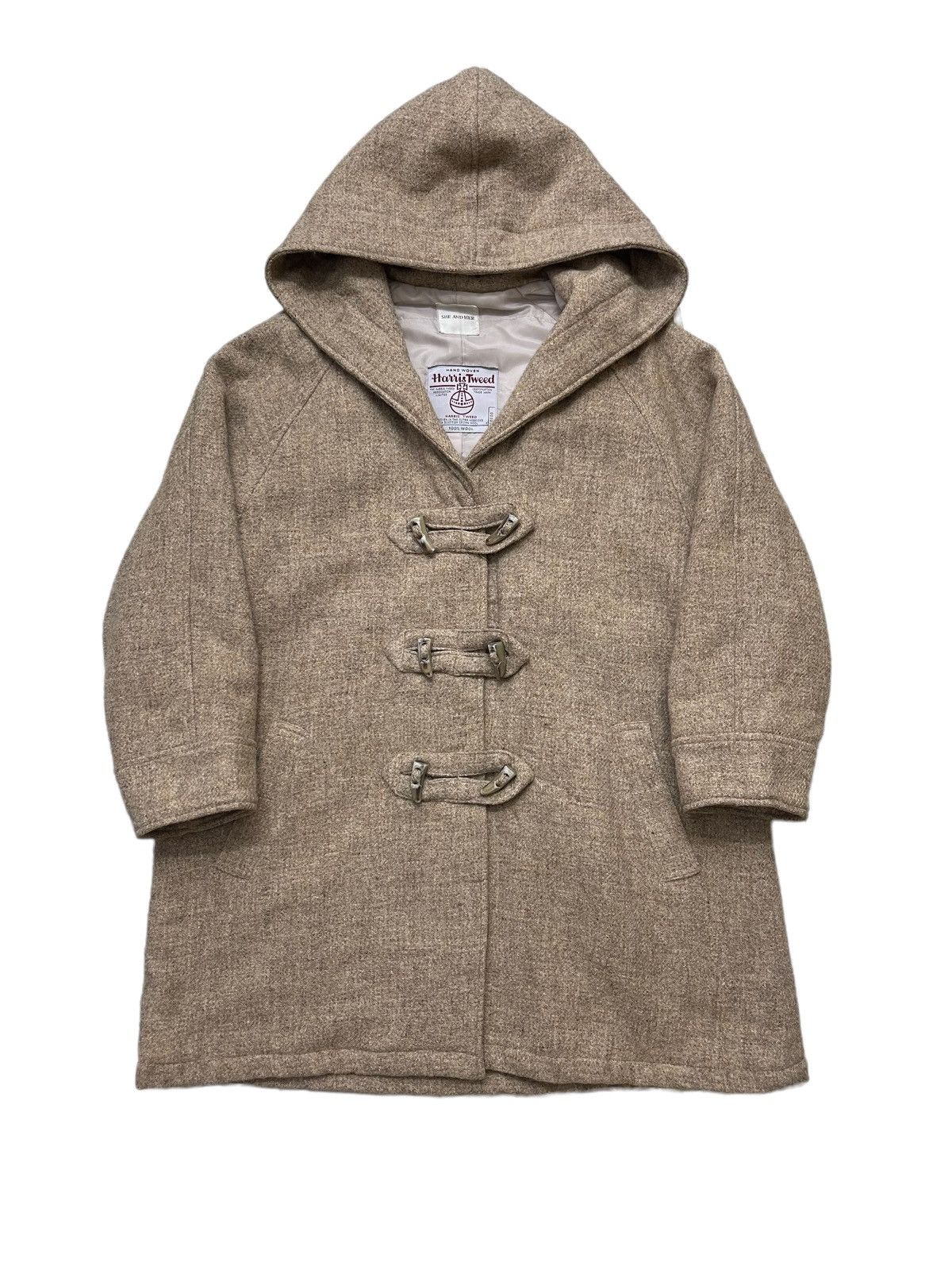 Harris Tweed RARE!!! Oversize Harris Tweed Duffle Coat Jacket Size US M / EU 48-50 / 2 - 6 Thumbnail