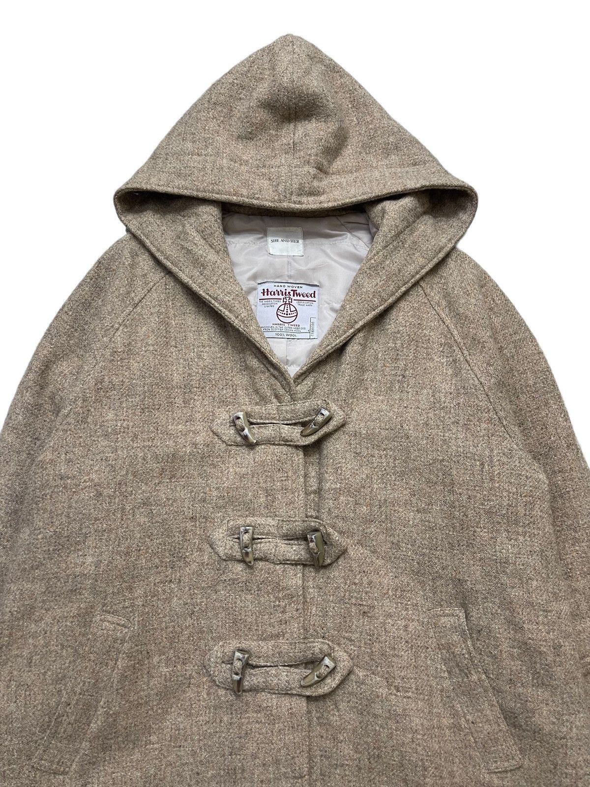 Harris Tweed RARE!!! Oversize Harris Tweed Duffle Coat Jacket Size US M / EU 48-50 / 2 - 3 Thumbnail