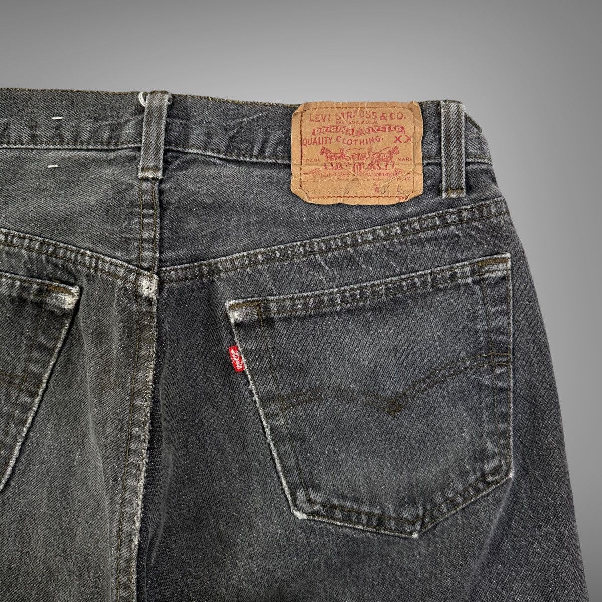 Vintage 1980s black Levi's 501s